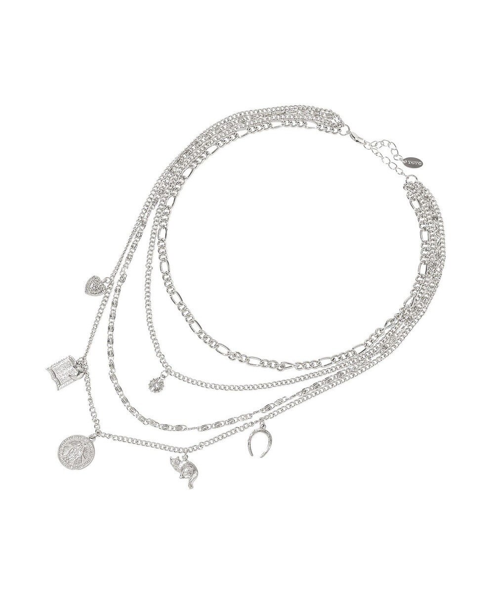 YECCA VECCA モチーフ4連ネックレス 