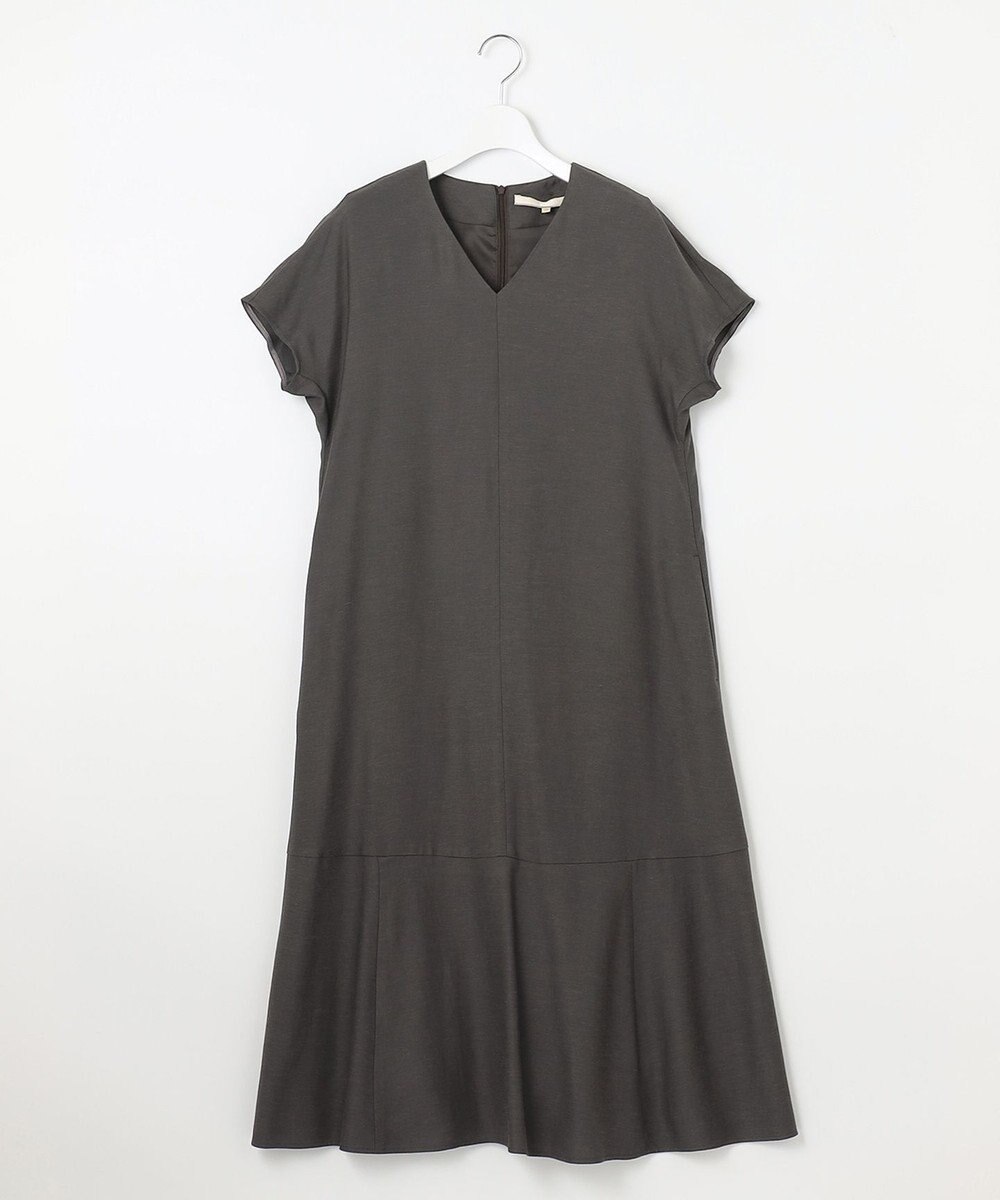 自由区 【XSサイズ~/洗える】キュプラリネンシャンタン ワンピース 