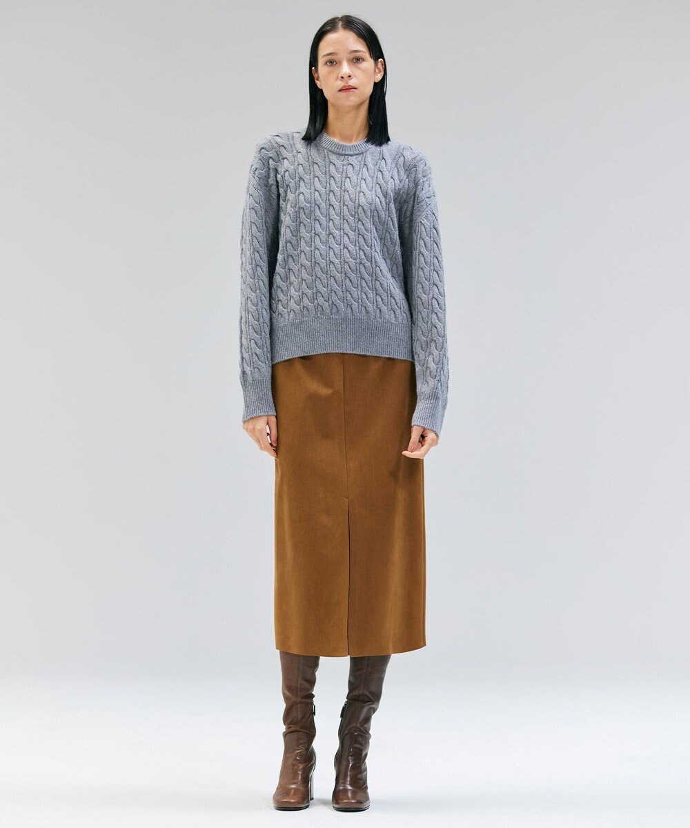 BEIGE， CISCO / フェイクスエードIラインスカート 