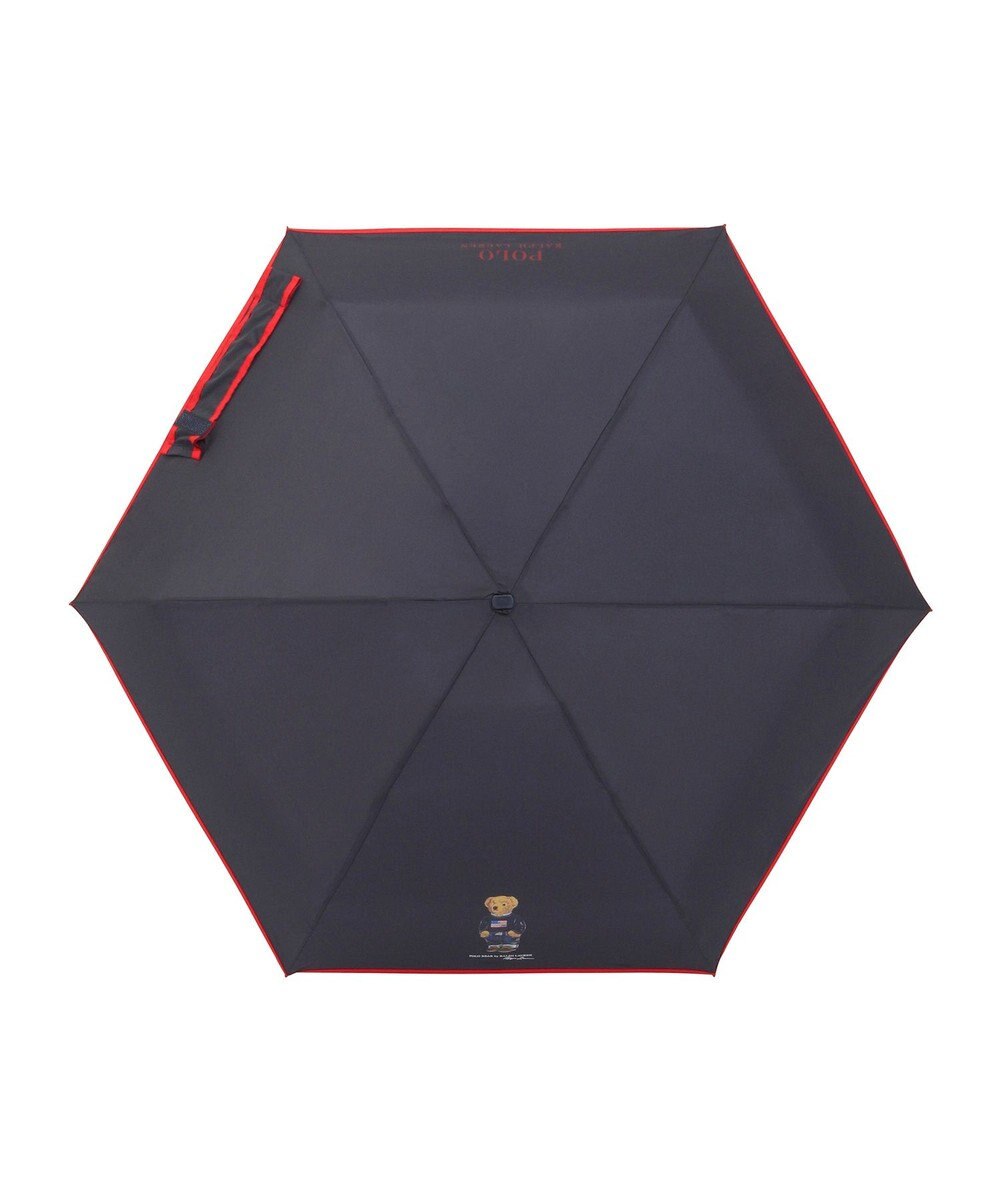MOONBAT POLO RALPH LAUREN(ポロ ラルフローレン)FLAG BEAR 無地 5段折りたたみ傘 簡単開閉 
