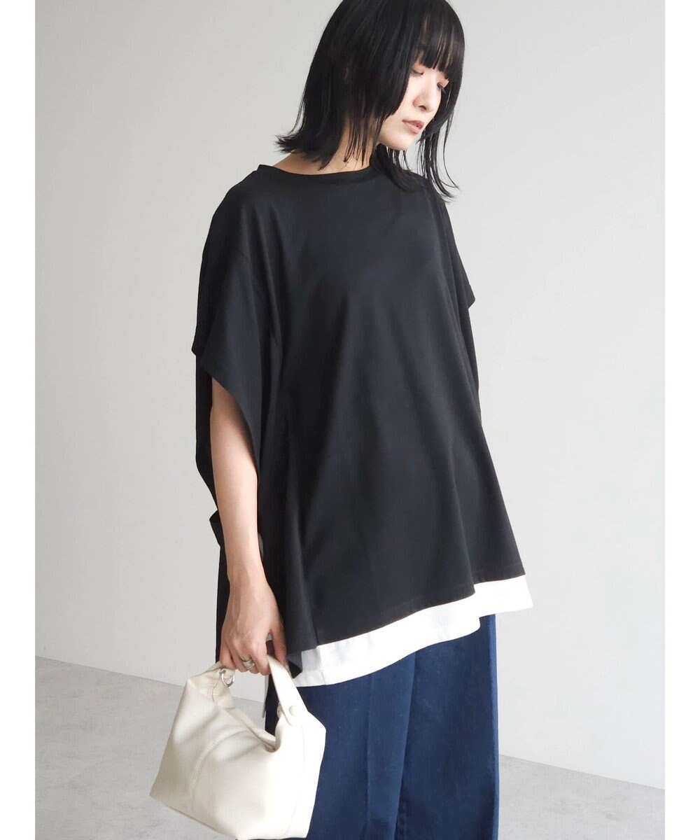 Green Parks ポンチョ風レイヤードチュニック 