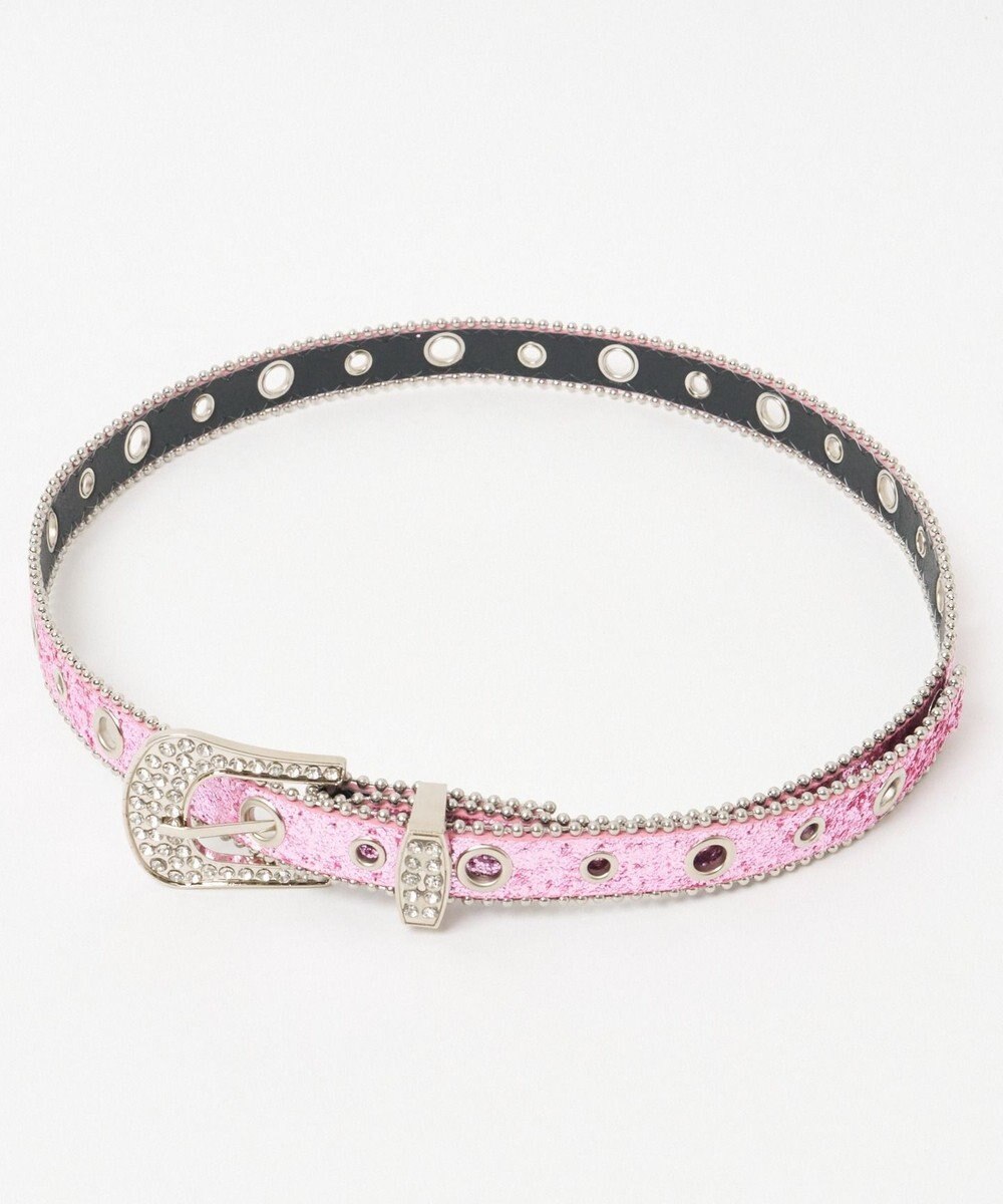 WEGO Lビジューバックルラメベルト 