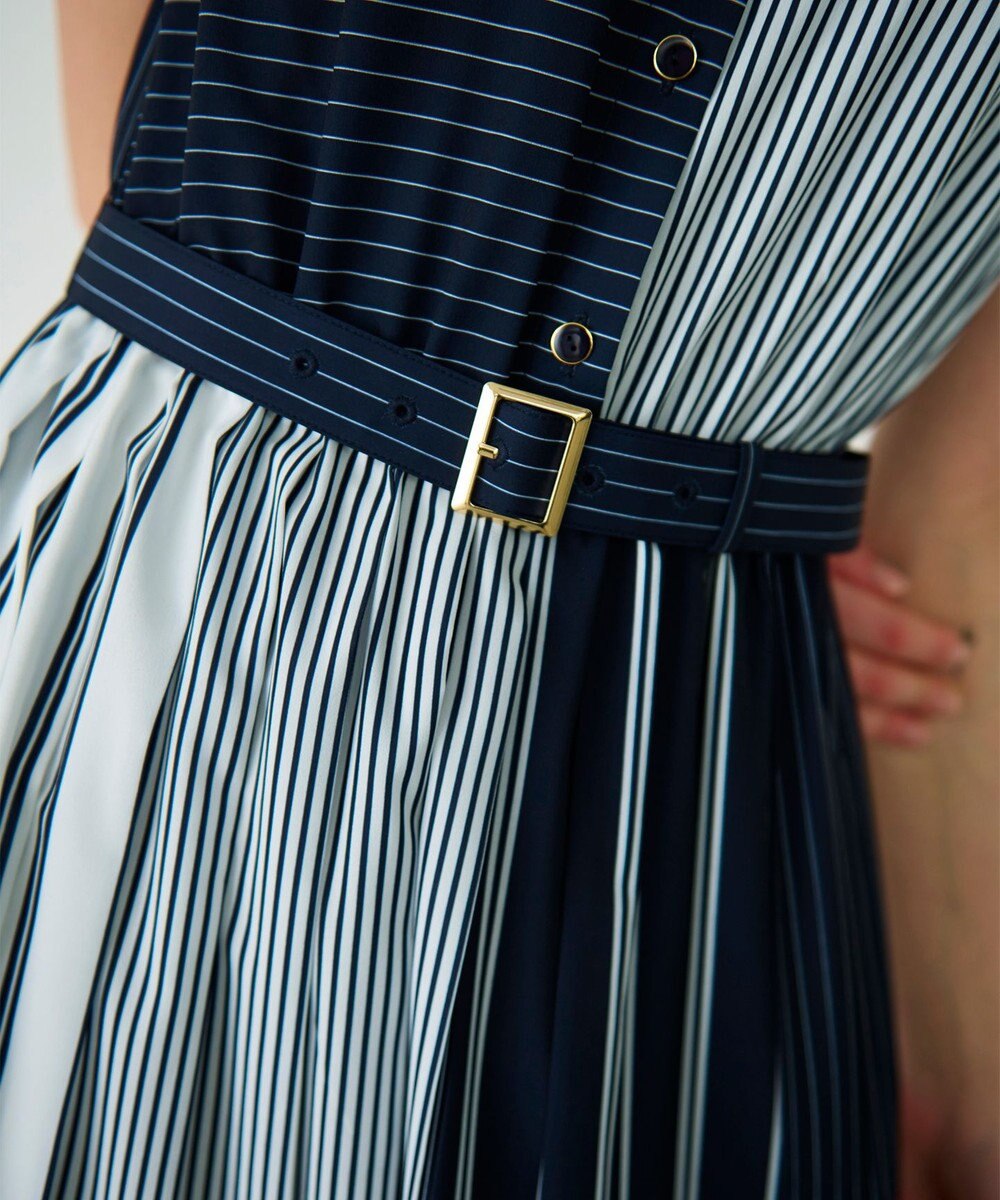 GRACE CONTINENTAL ストライププリントワンピース 