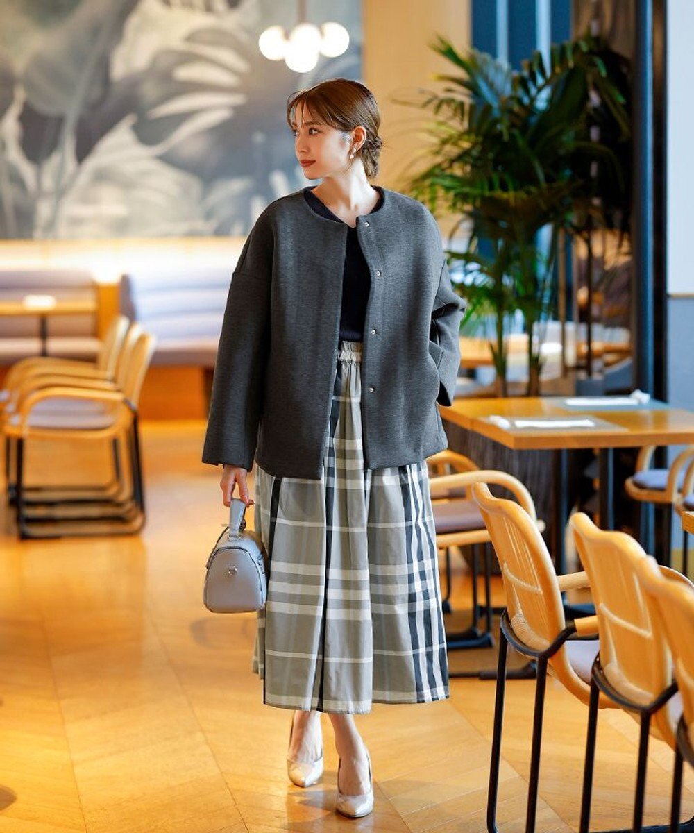 Tiaclasse 【洗える】刺繍リブニットトップス 