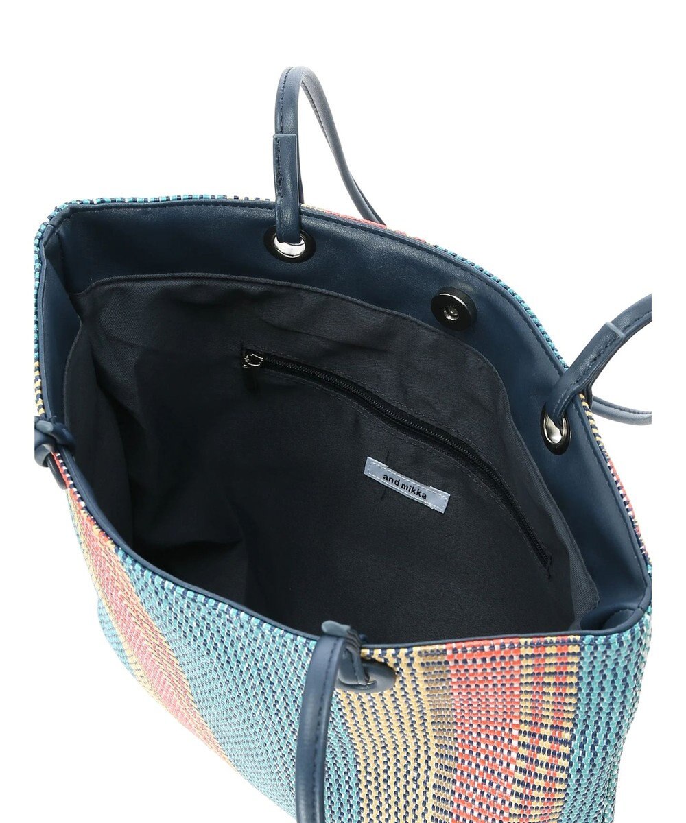 Green Parks ａｎｄｍｉｋｋａ．ストライプフラットＡ４トート 