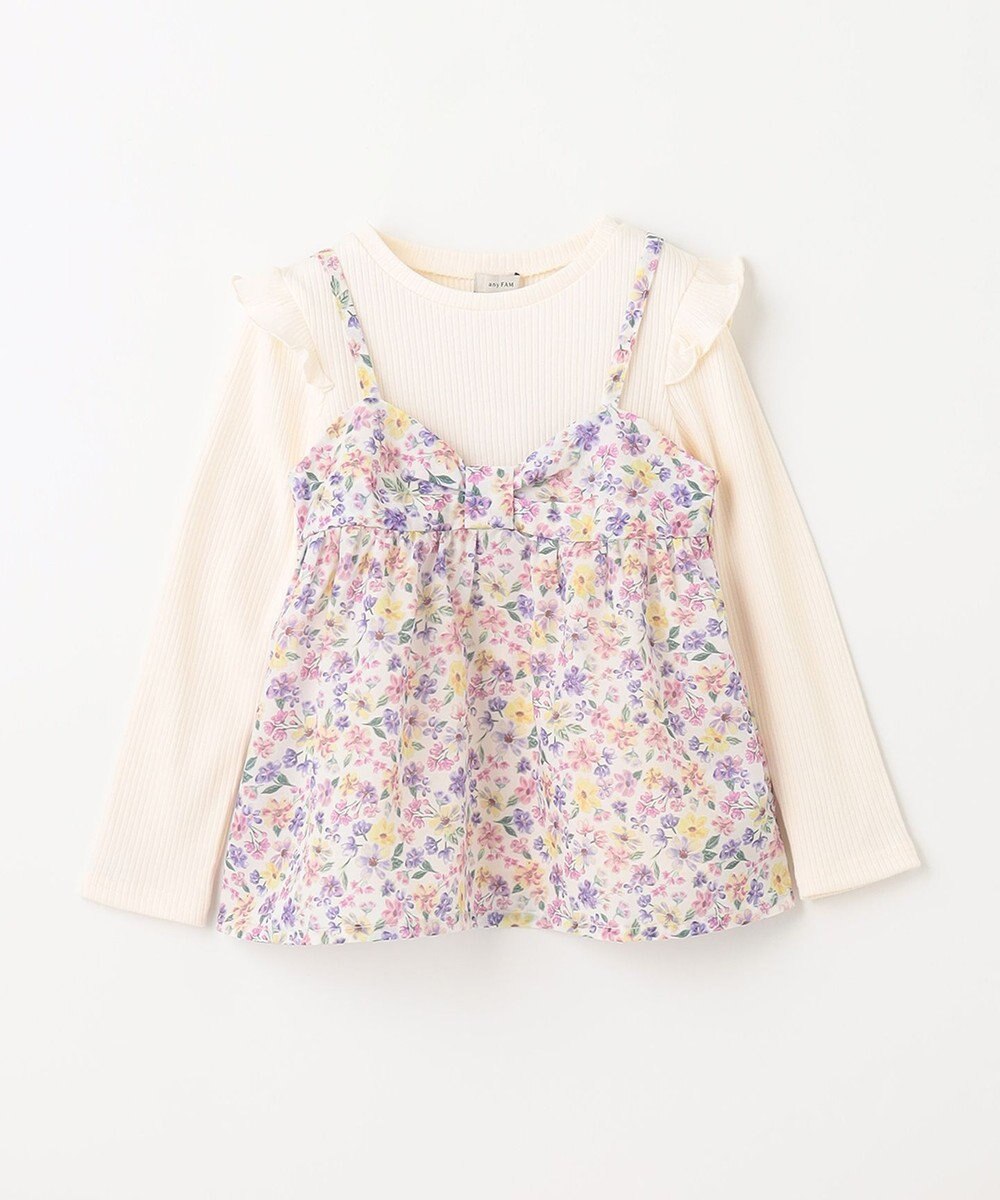 ANY KIDS 花柄キャミセット 長袖 Tシャツ 