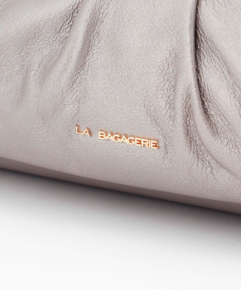LA BAGAGERIE シープレザー　ギャザーミニバッグ 