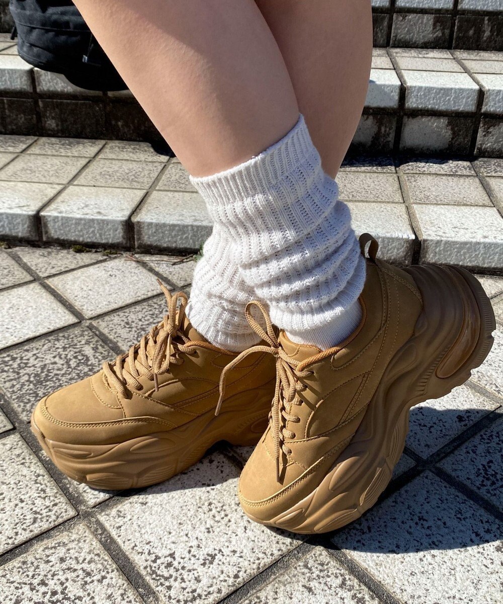 WEGO 【S～XL】クリアライトソールスニーカー 