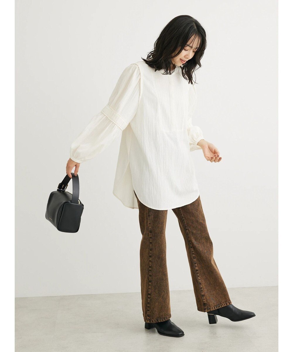 Green Parks 表面変化比翼シャツチュニック 