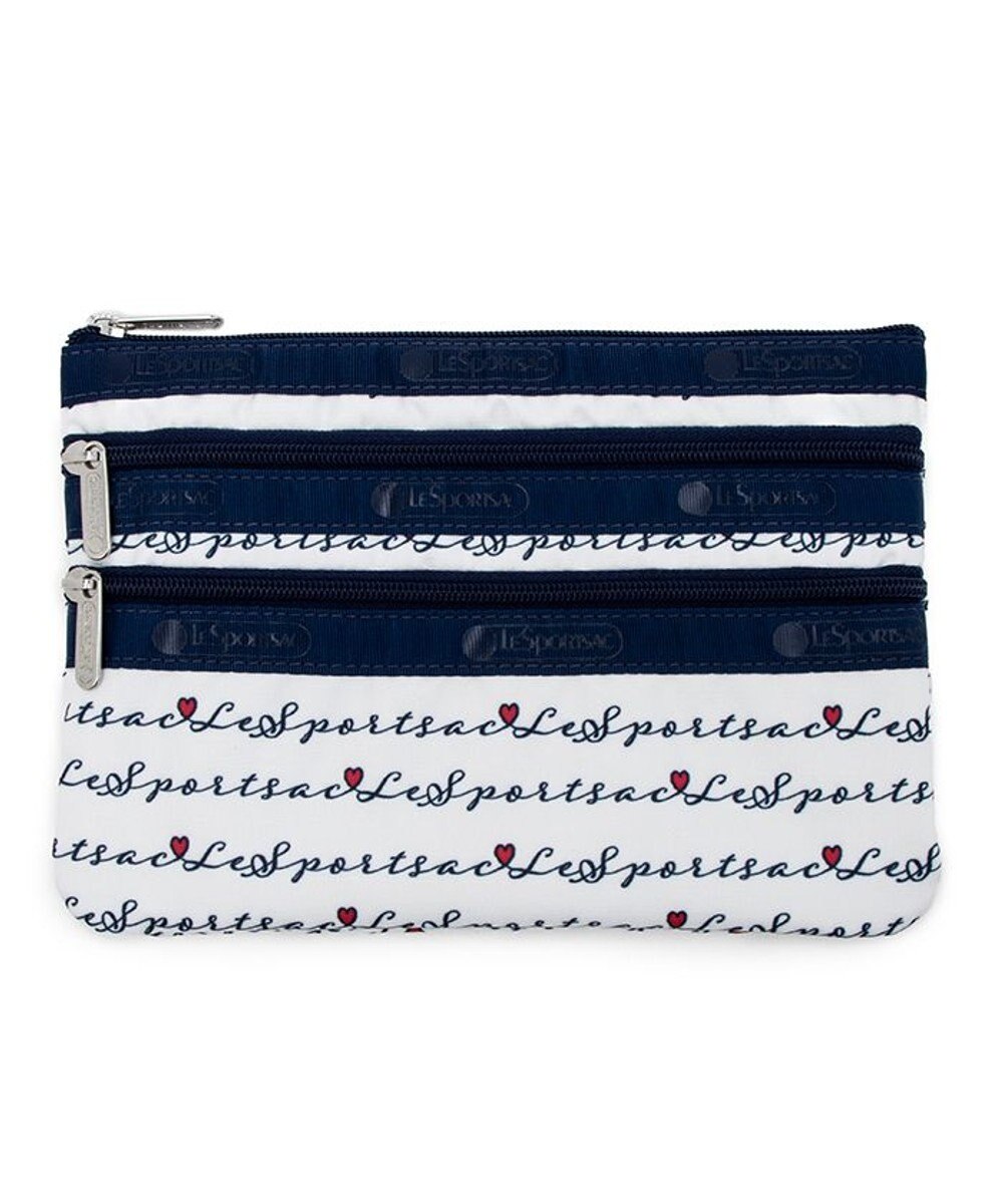 LeSportsac 3ZIP COSMETIC/マリンロゴボーダー 