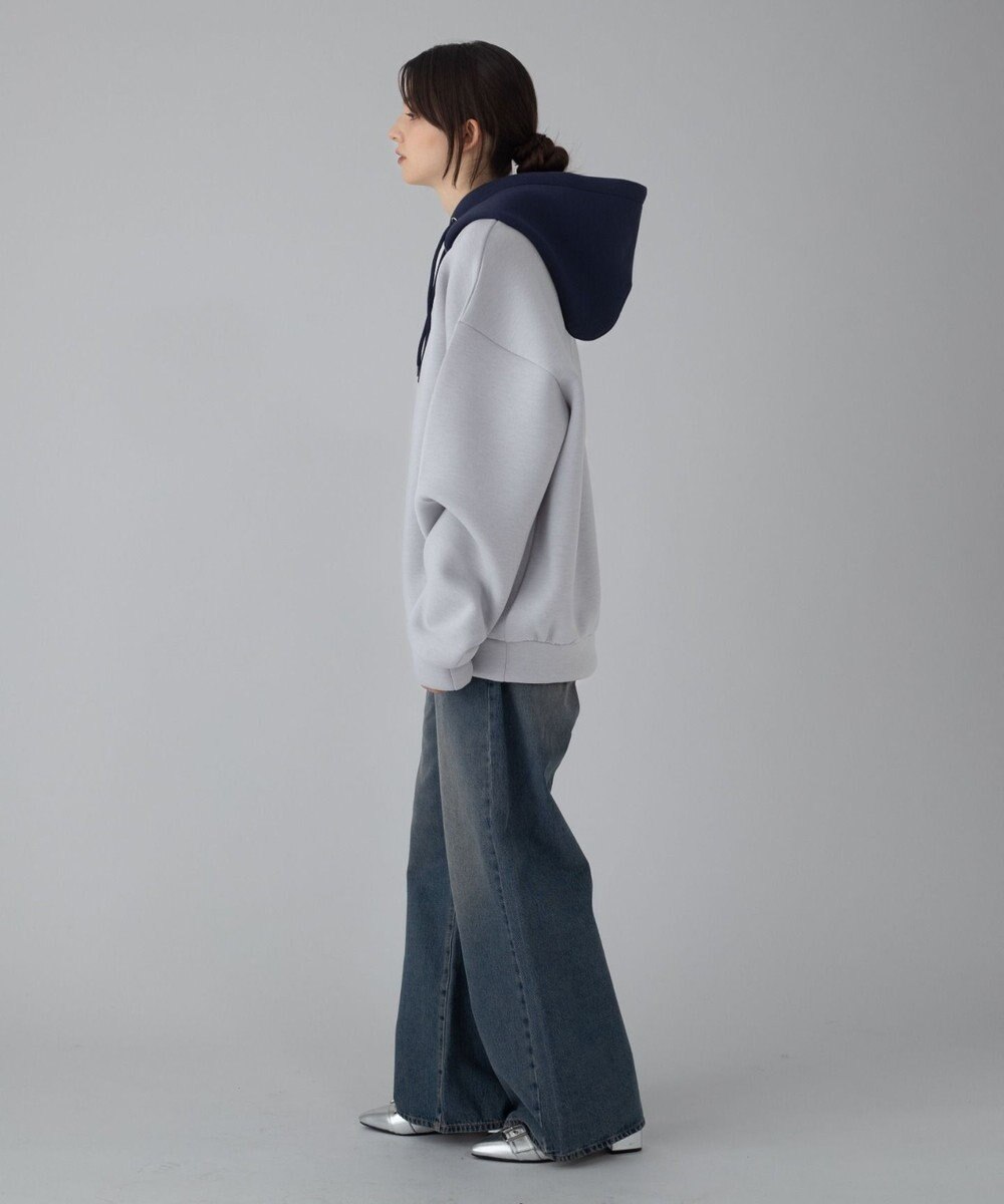 WEGO 【ユニセックス着用ITEM/MLサイズ展開】ワンポイントバイカラープルパーカー 