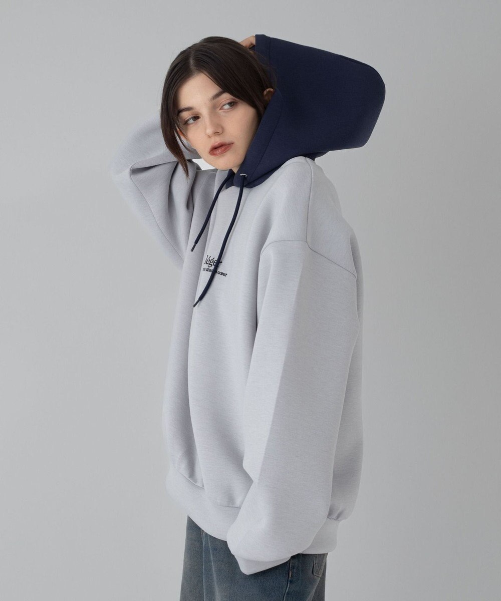 WEGO 【ユニセックス着用ITEM/MLサイズ展開】ワンポイントバイカラープルパーカー 