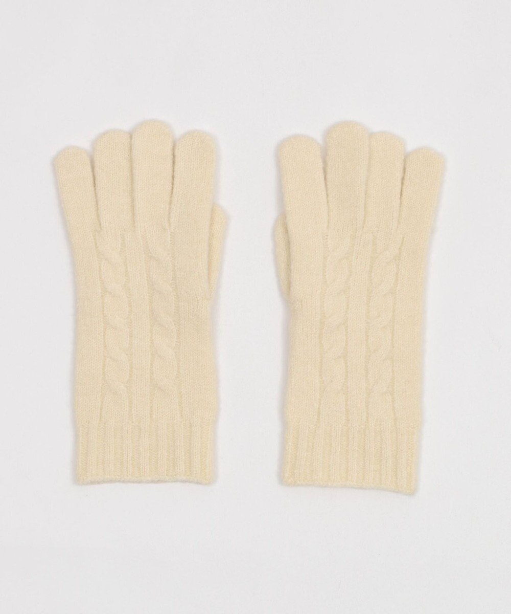 WEGO 【スマホ対応】ケーブル編みニットグローブ 