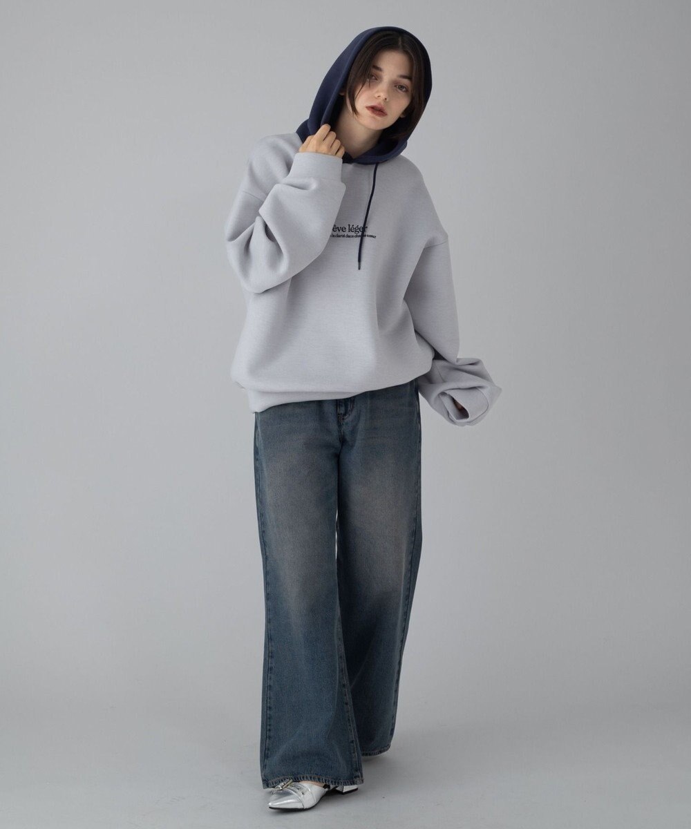 WEGO 【ユニセックス着用ITEM/MLサイズ展開】ワンポイントバイカラープルパーカー 