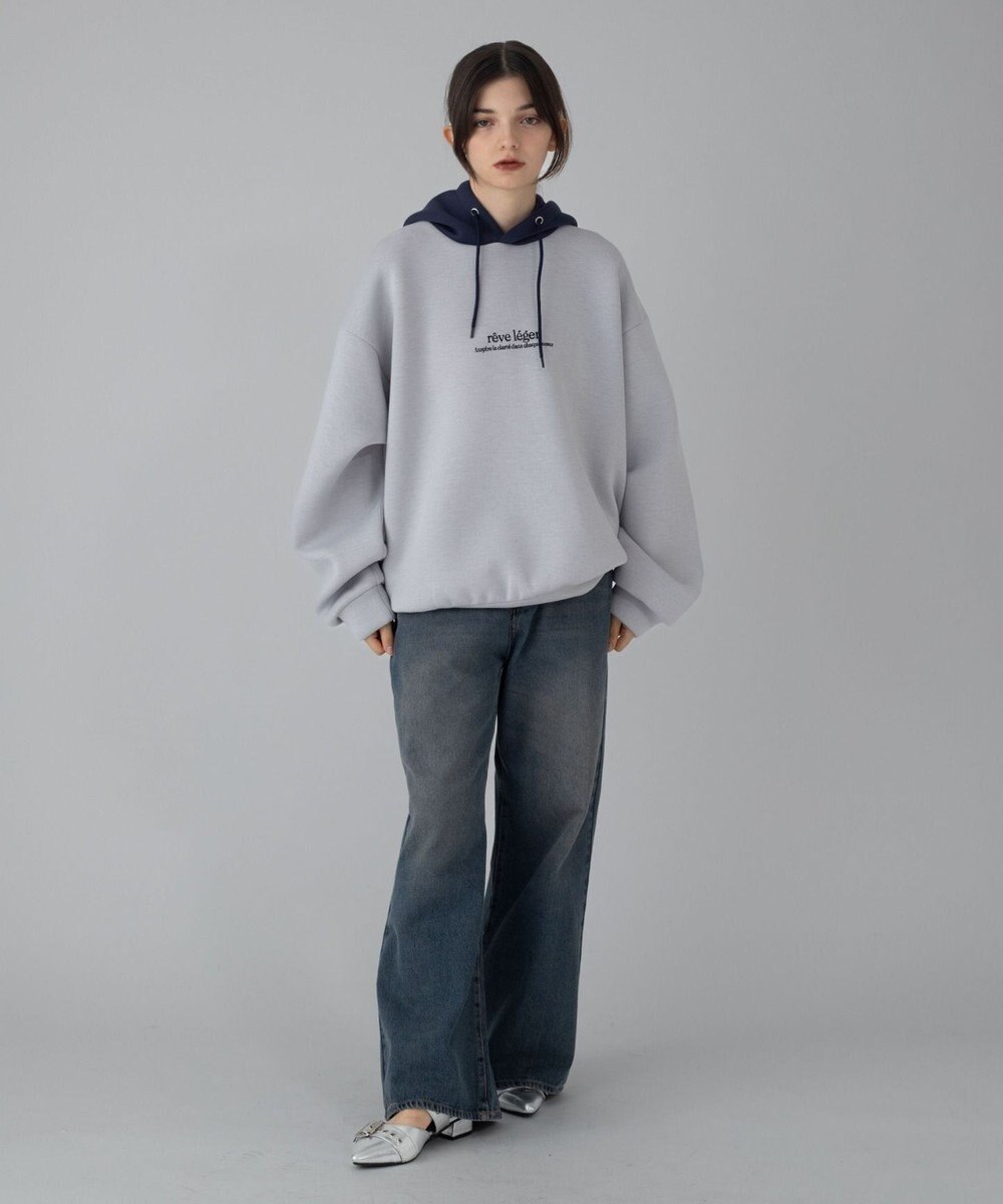 WEGO 【ユニセックス着用ITEM/MLサイズ展開】ワンポイントバイカラープルパーカー 