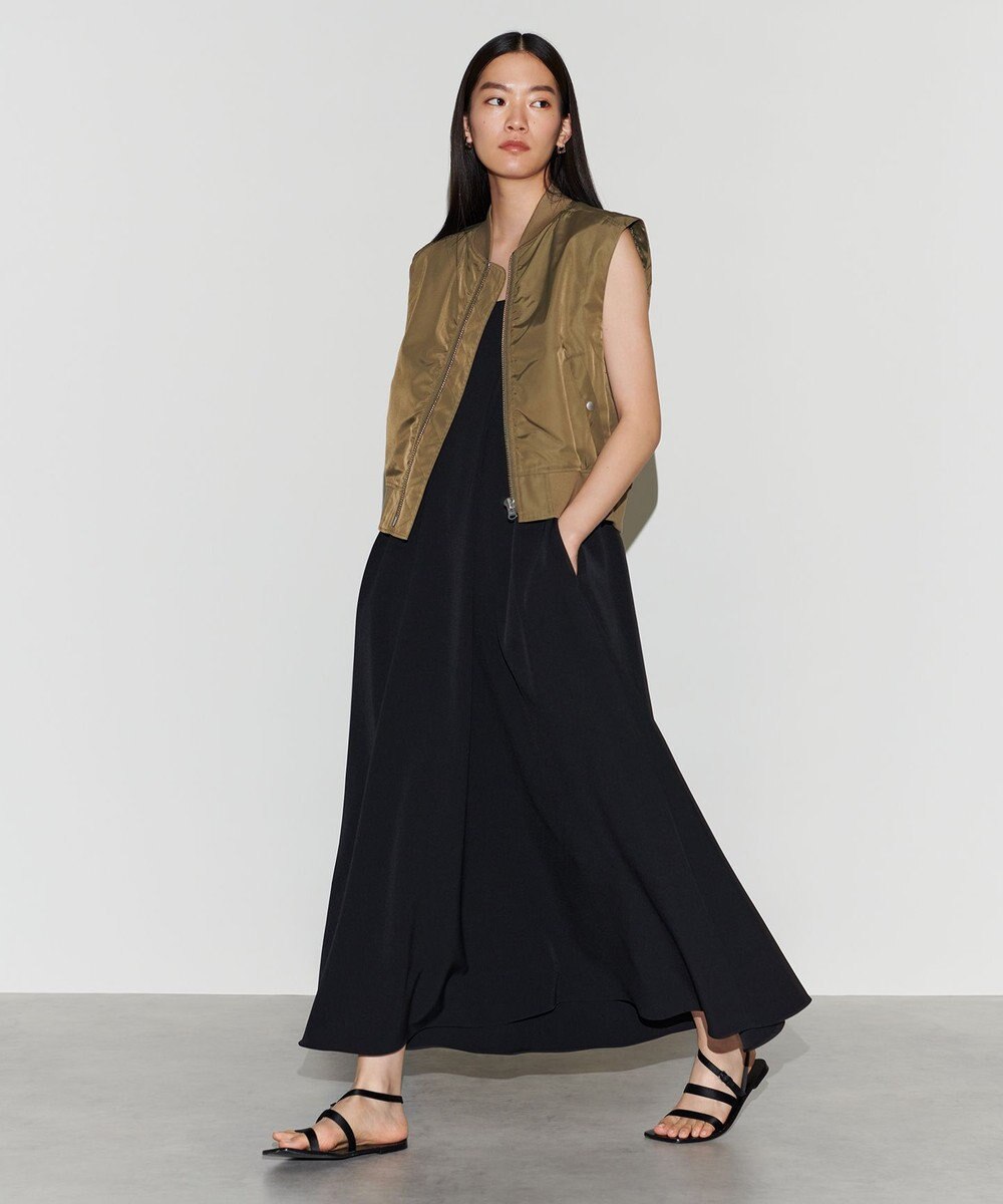 NAVE 【Nave　洗える】リサイクルツイル ノースリーブブルゾン 