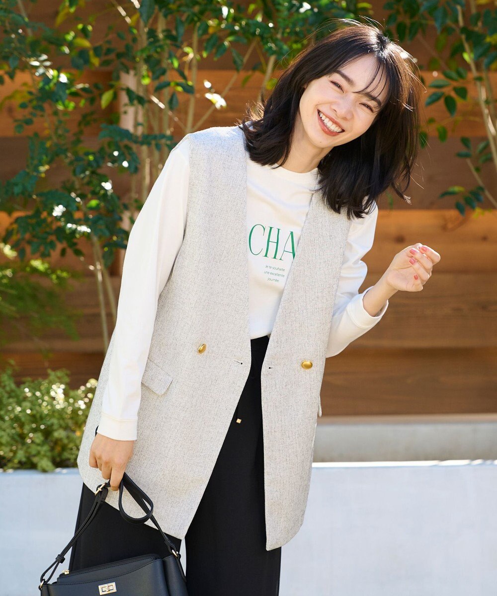 ANY 【UVケア】アソートロゴプリント ロングスリーブTシャツ 