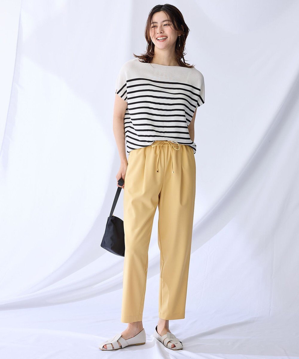 ANY 【ウエストゴム】イージーケアライトストレッチテーパードパンツ 