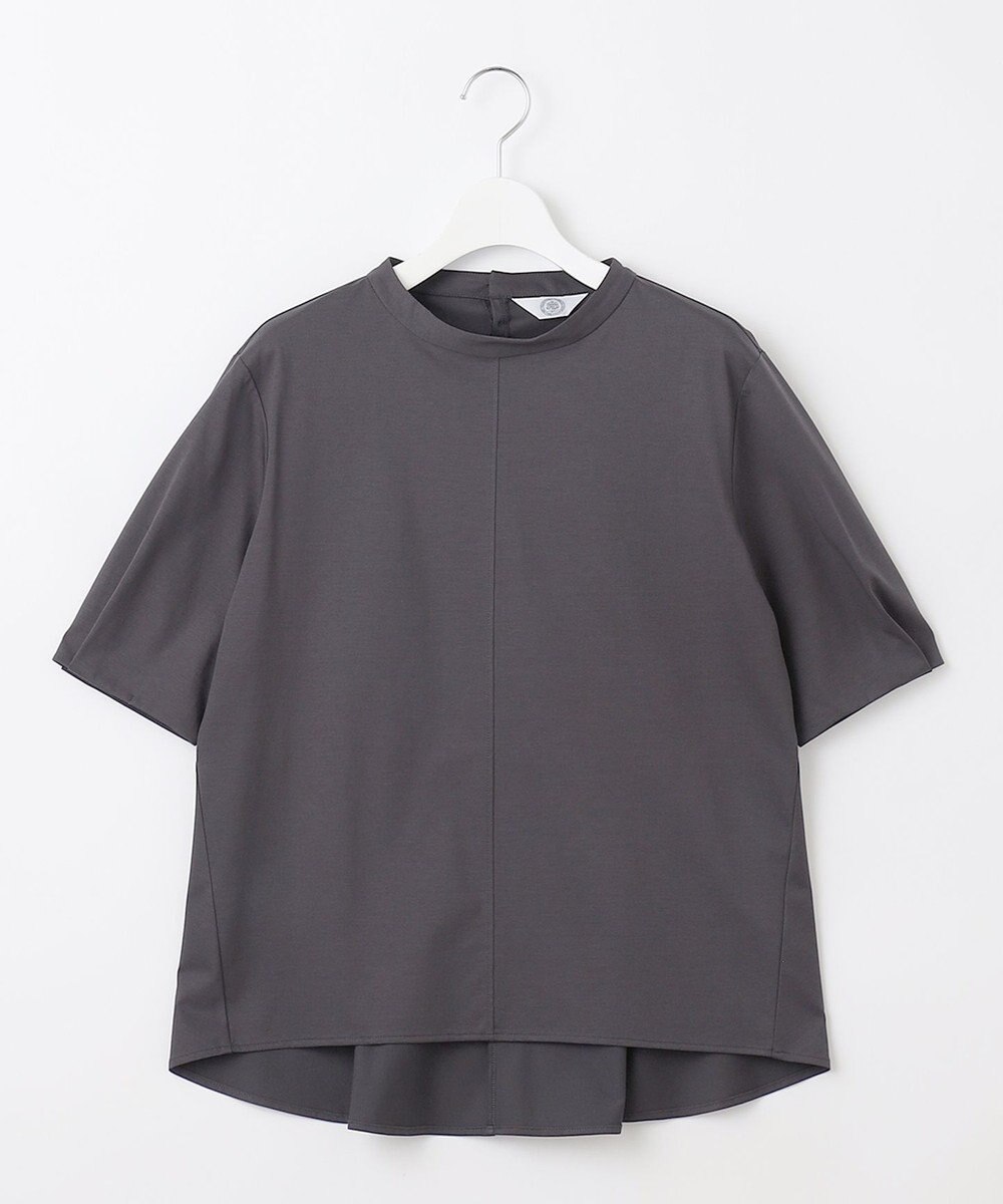 J.PRESS LADIES プレーティングジャージー ペプラム カットソー 