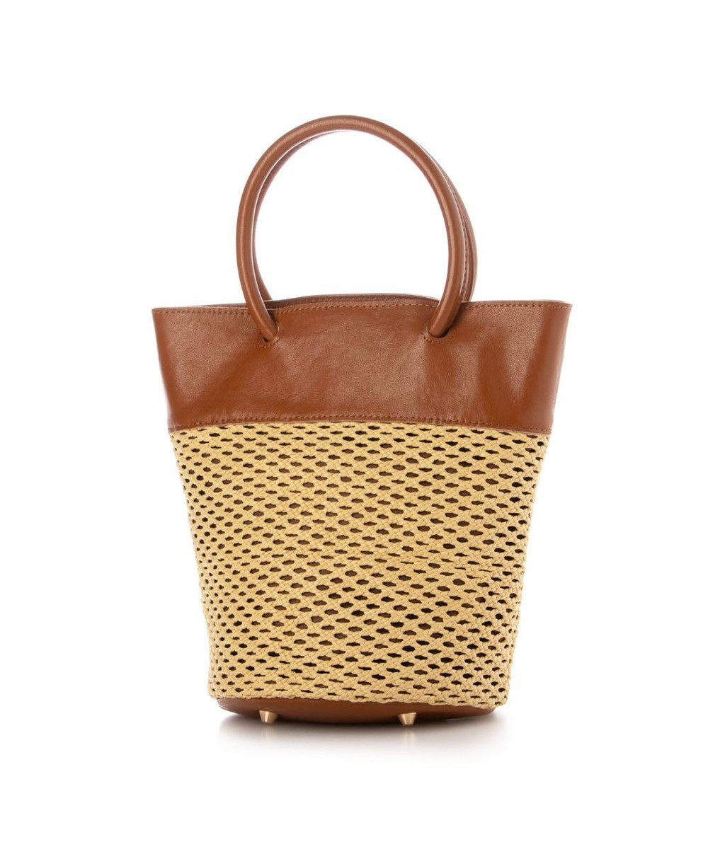 UNBILLION ペルケ perche / エステルメッシュ・牛革丸手2wayバケツバッグ 