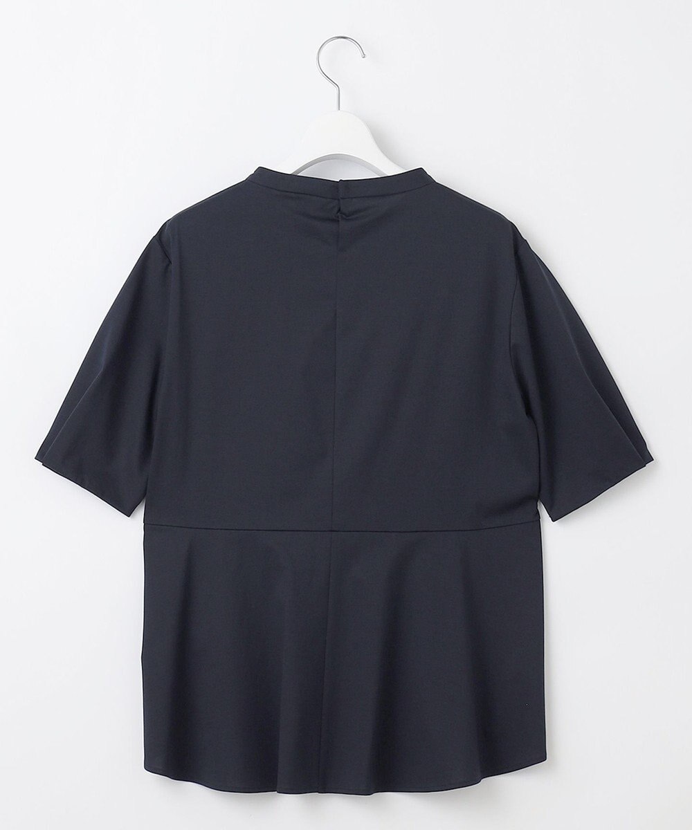 J.PRESS LADIES プレーティングジャージー ペプラム カットソー 