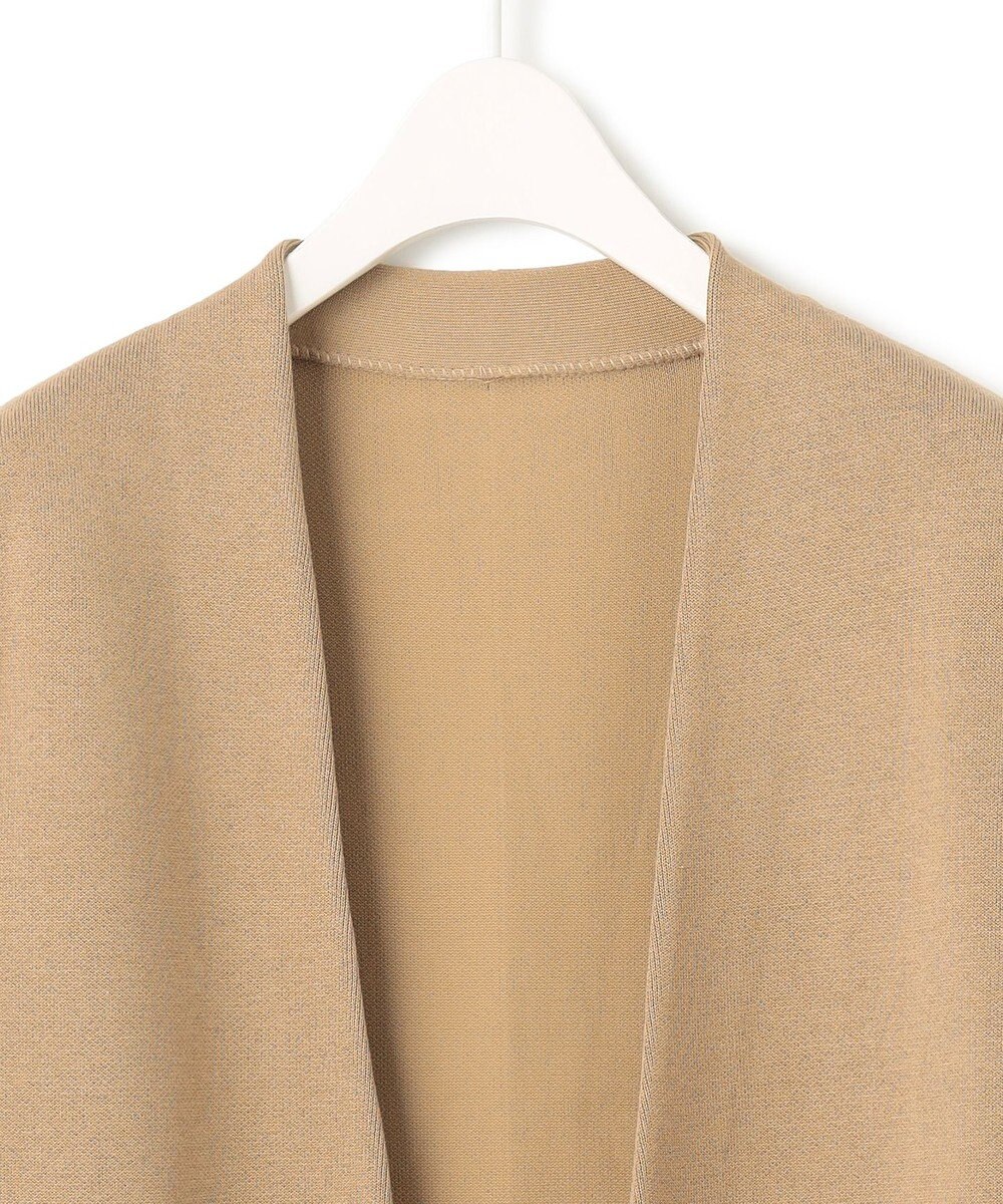 ICB 【洗える】コットンアセテートスムース ロングニットアウター 