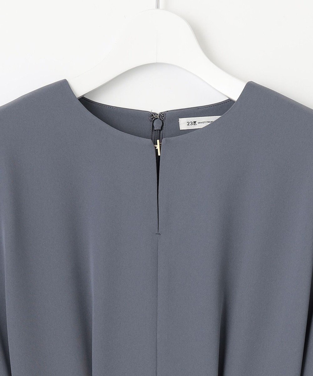 23区 【洗える】エフォートレスダブルクロス バルーンスリーブ ワンピース 