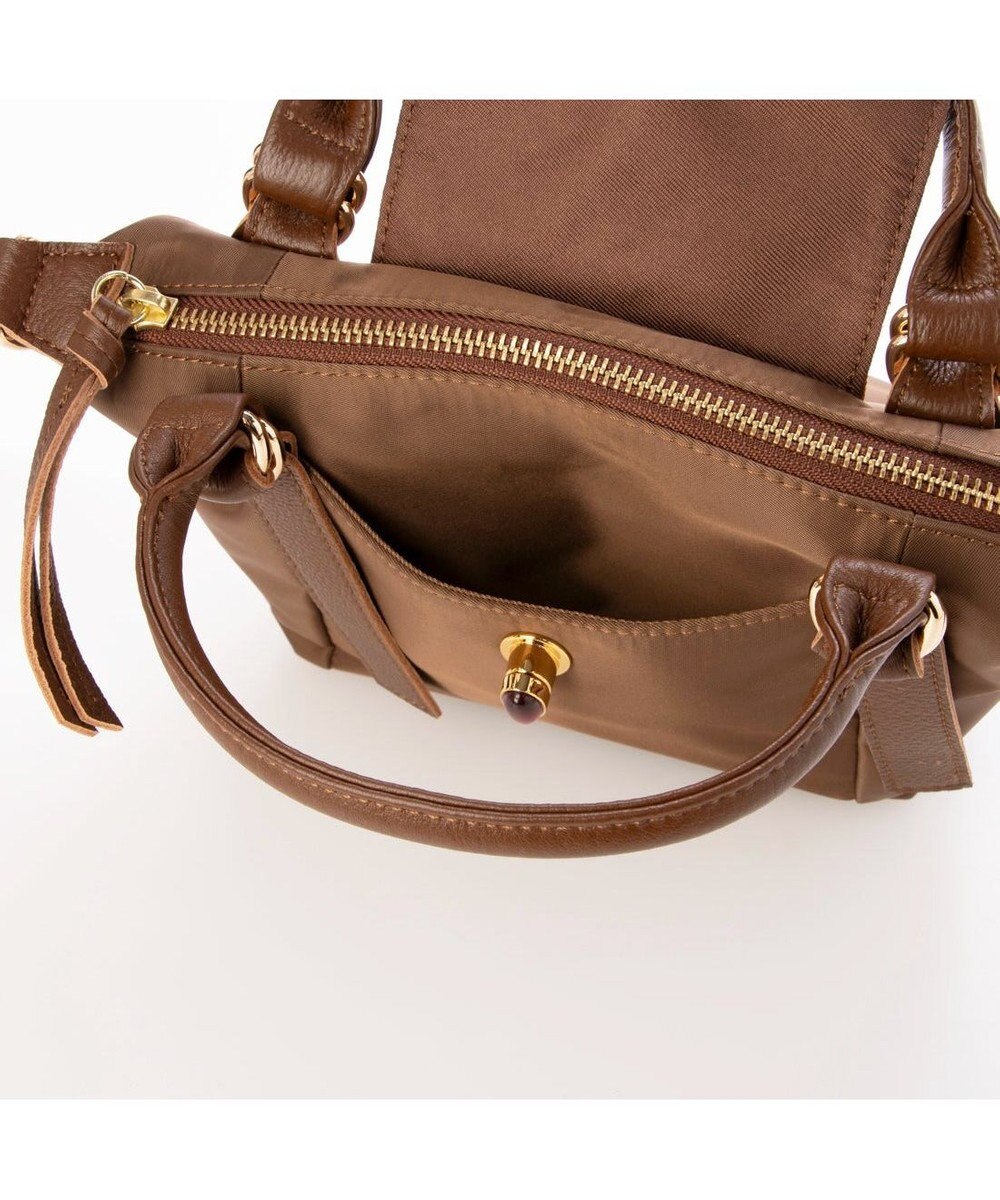 UNBILLION ペルケ perche / ナイロン×牛革かぶせジェムストーン2wayショルダーバッグ 