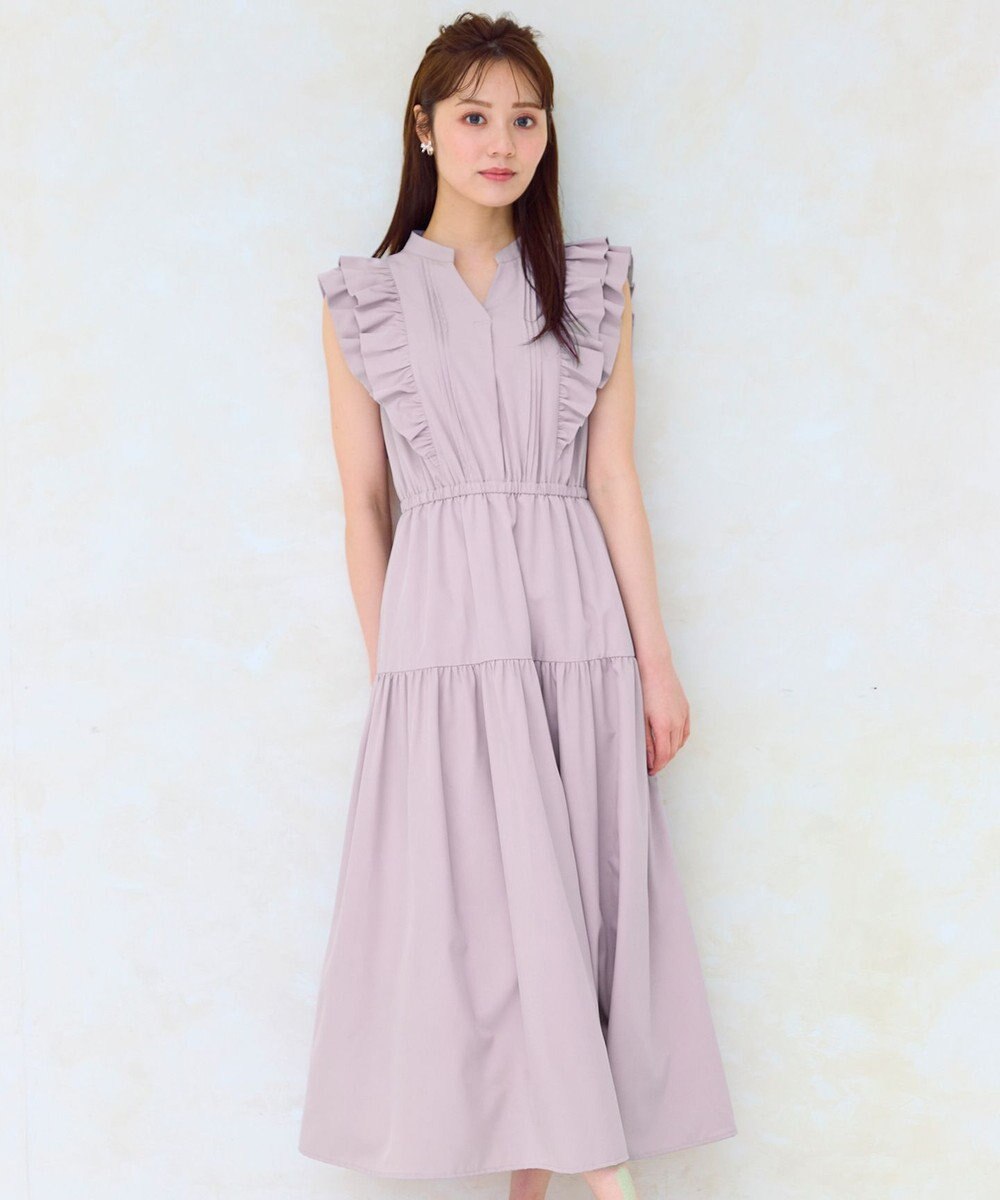 Feroux ショルダーフリルティアード ワンピース 