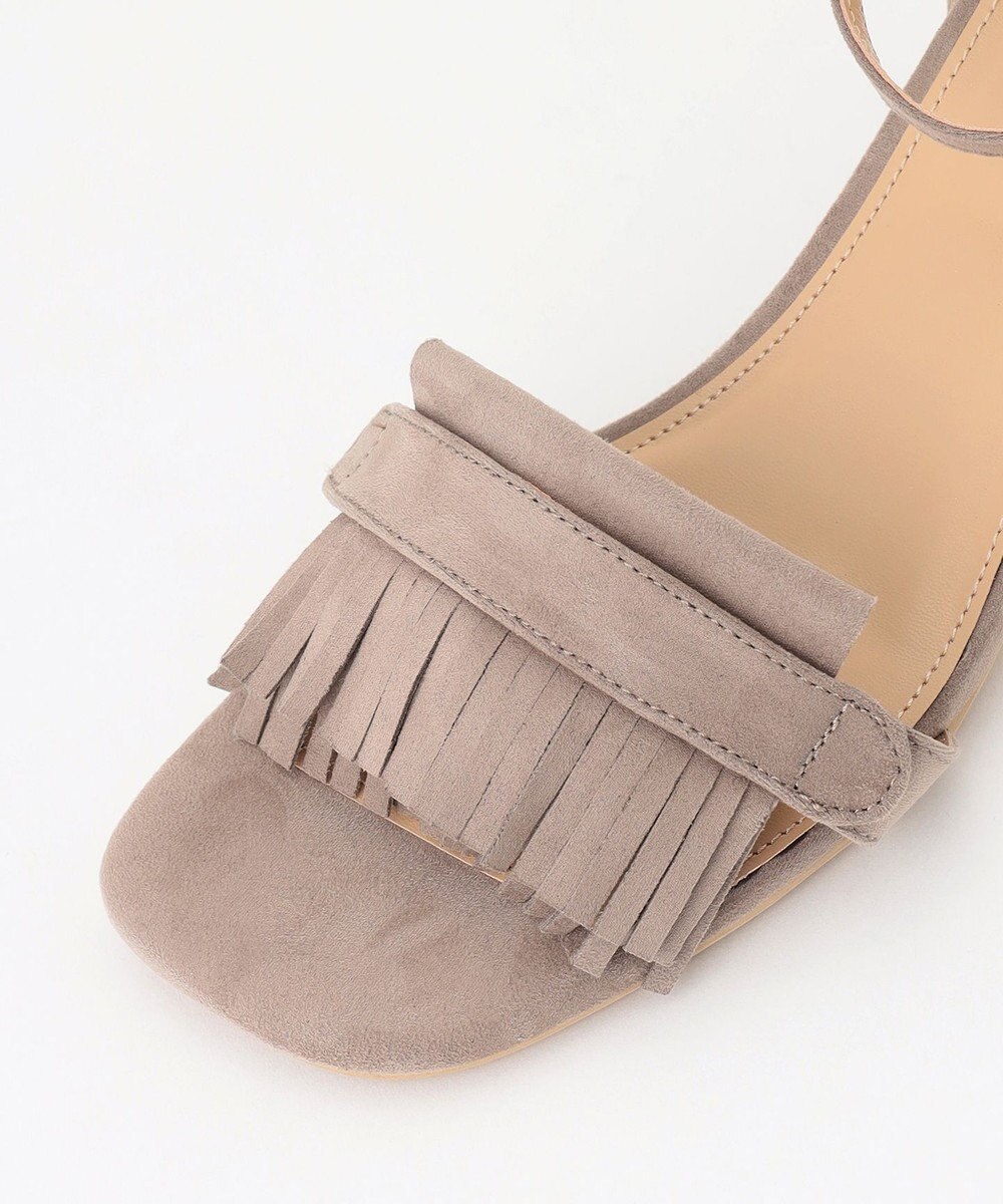 組曲 フリンジチャンキーヒールサンダル 