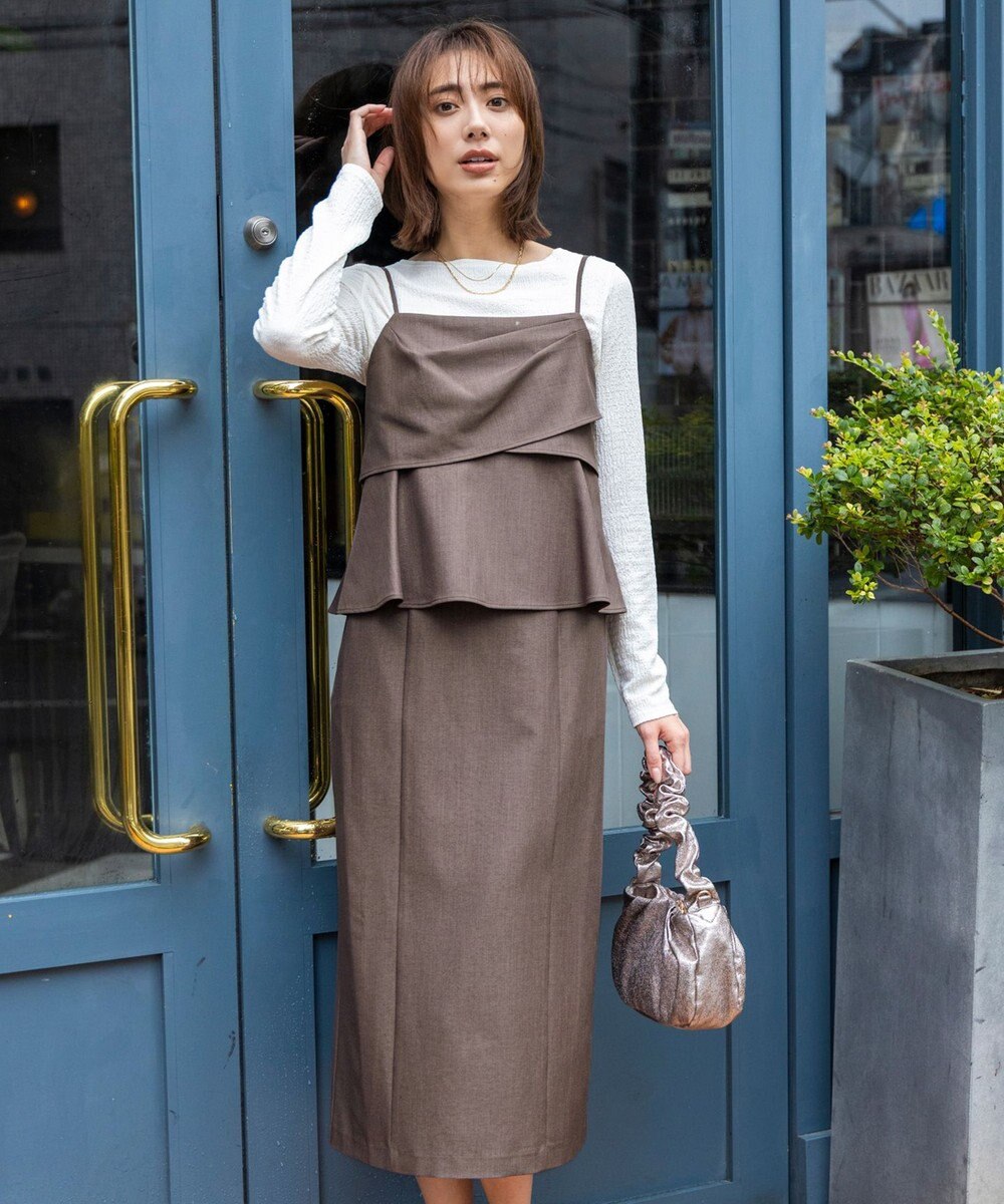 ANY SIS L ビスチェワンピース × カットソー セット 