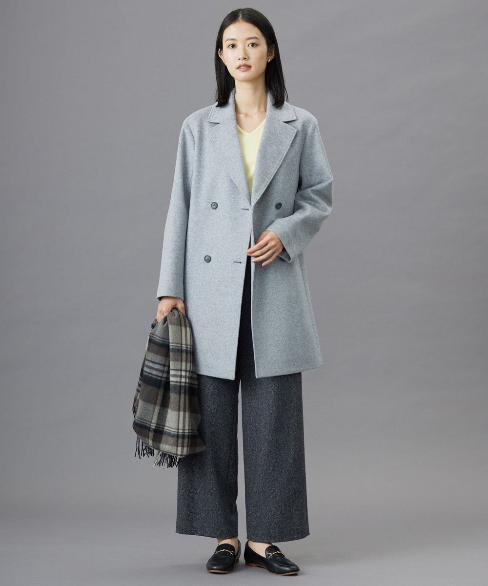 J.PRESS LADIES L Super150sAZAMIビーバー Pコート 