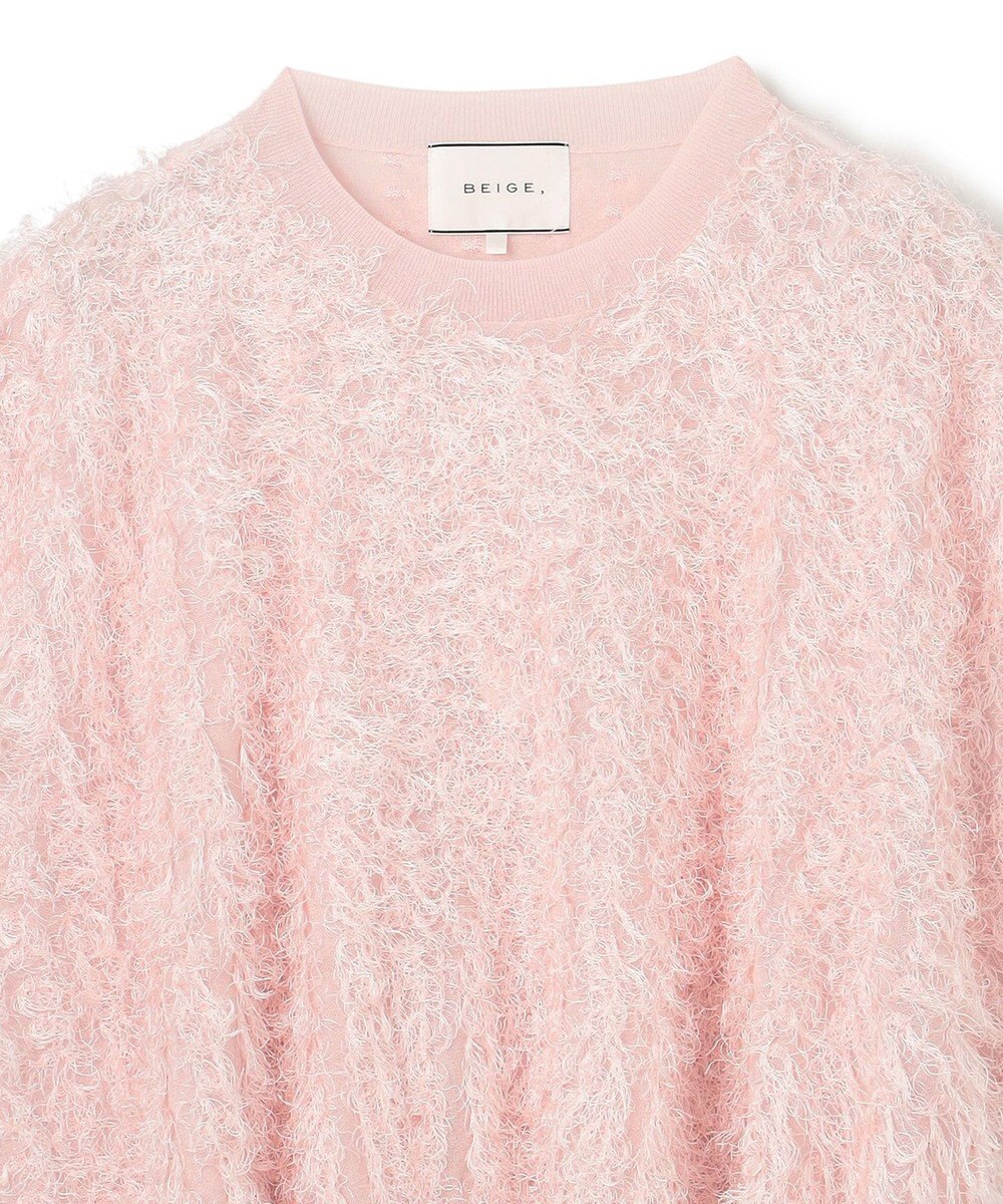 BEIGE， 【洗える】LYCORIS / カットジャカードプルオーバーニット 