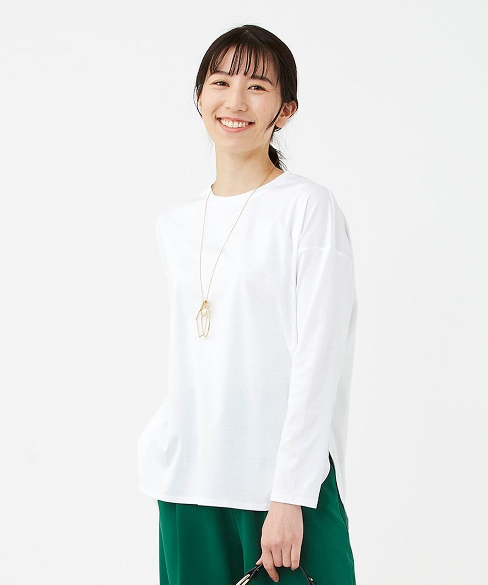 KASHIYAMA 【抗菌消臭】クレンゼ ロングスリーブTeeシャツ ホワイト