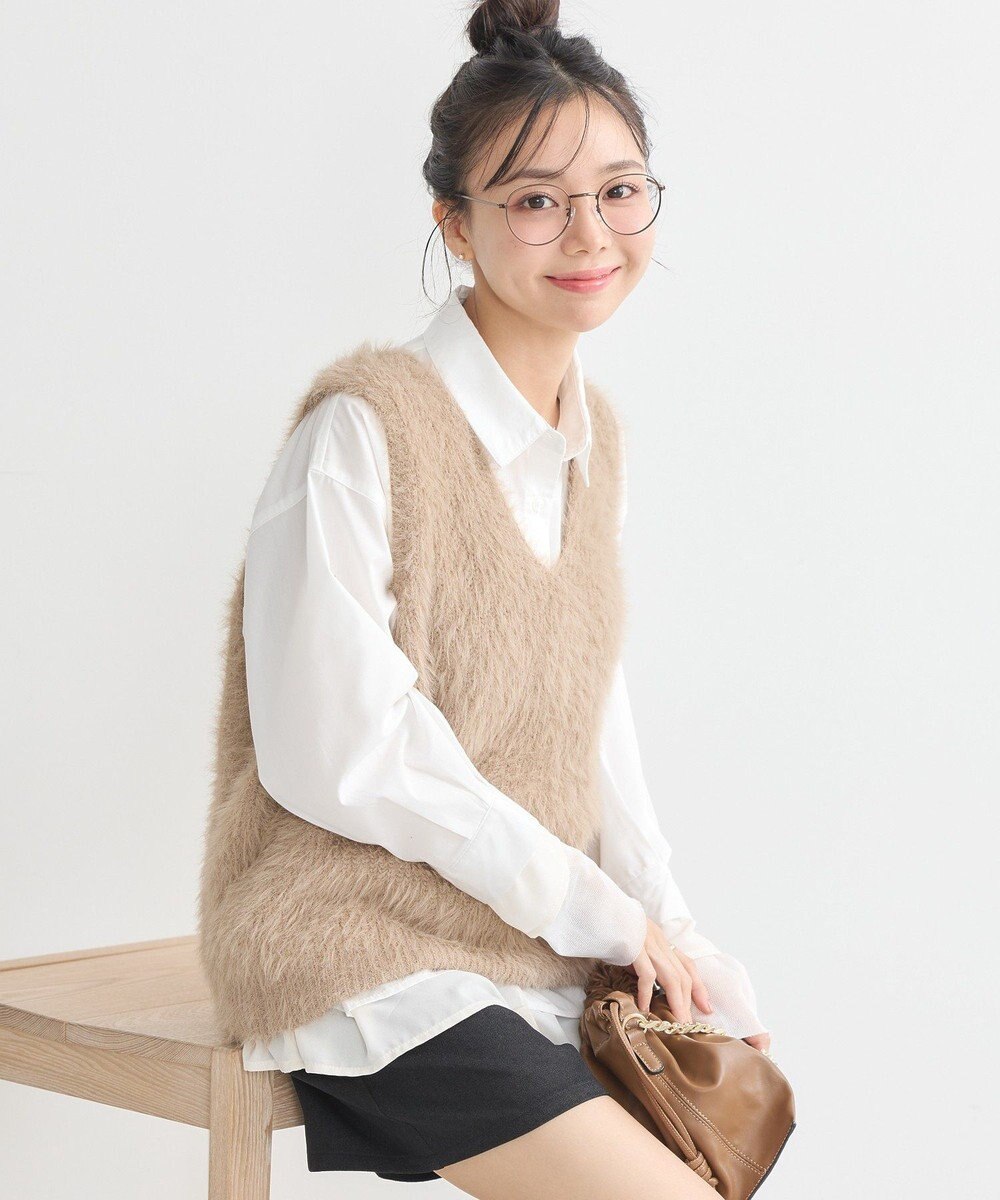 earth music&ecology シャギーベスト 