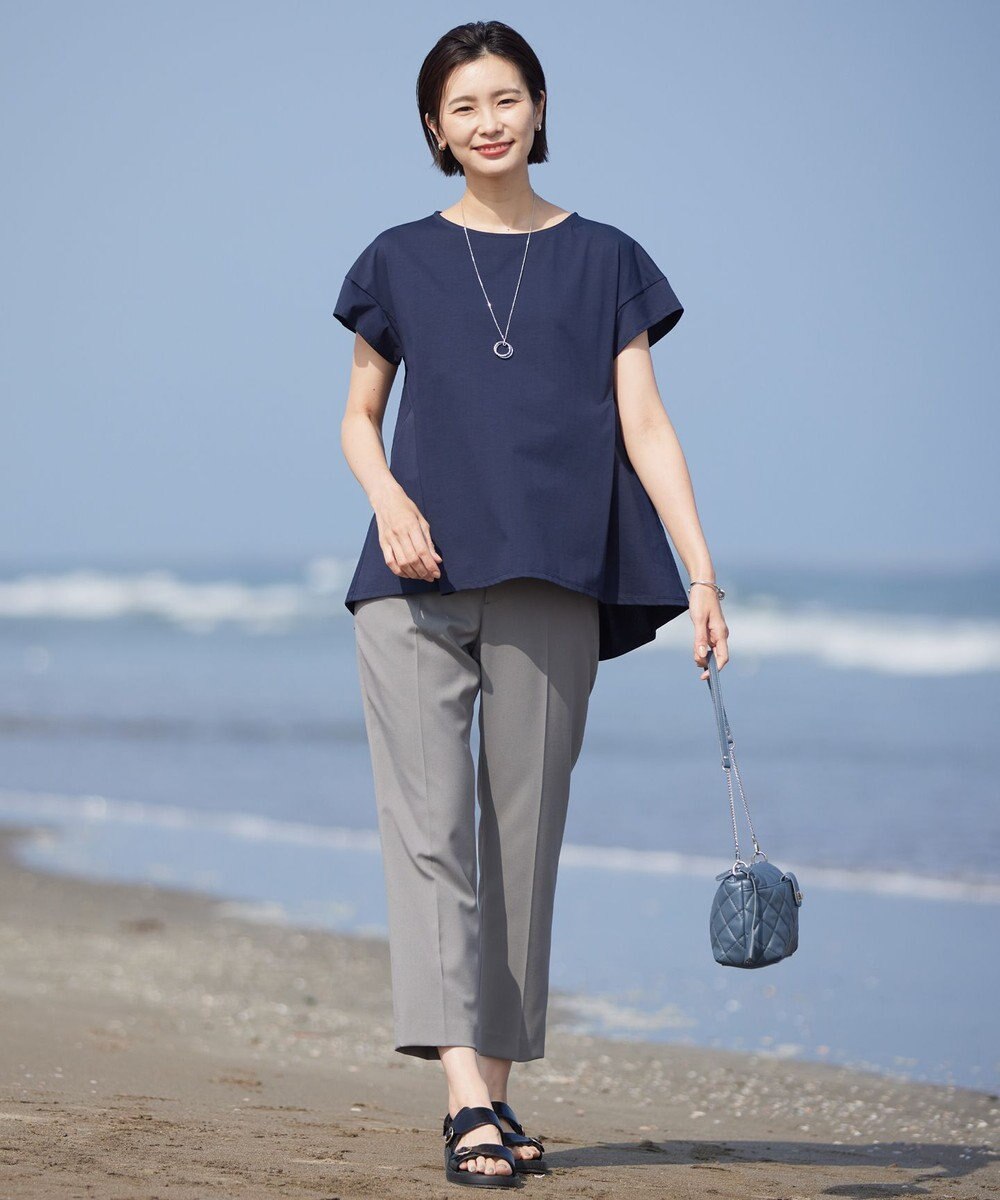 J.PRESS LADIES 【洗える】トロストレッチ テーパード パンツ 