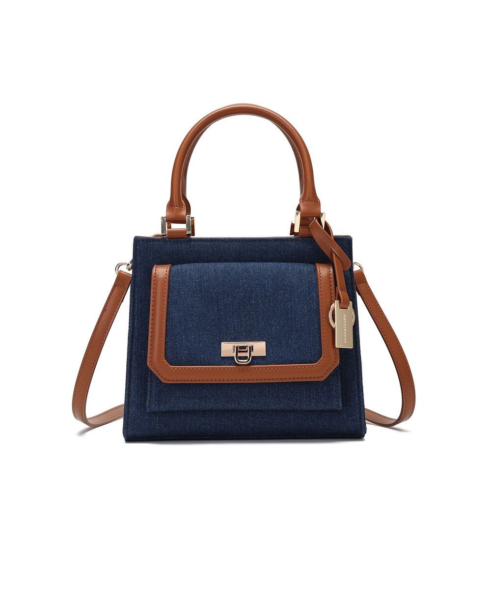 style code 【MERCURYDUO/マーキュリーデュオ】デニムコンビ　フラップハンドバッグ 