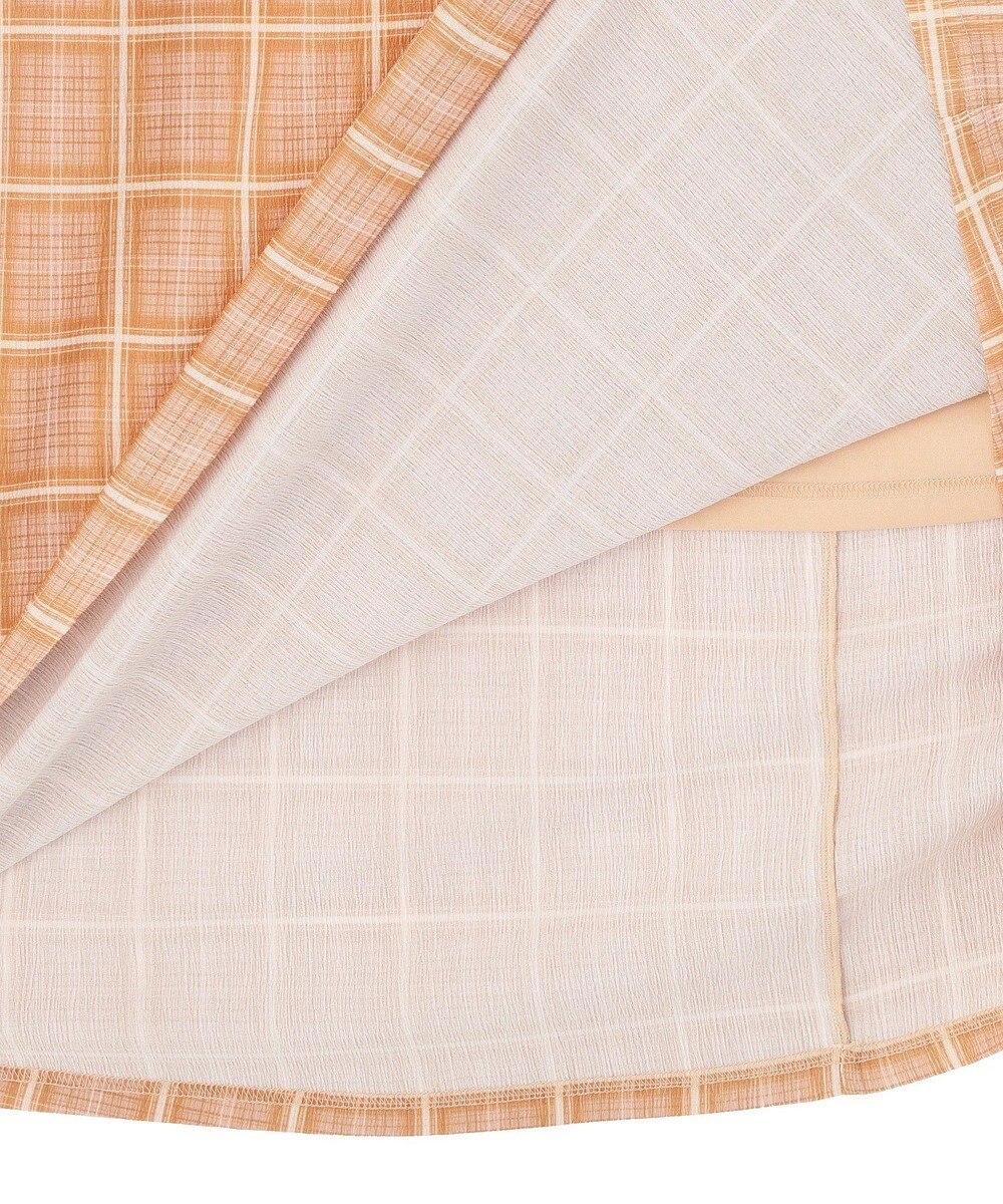 Green Parks ペプラムチェックキャミワンピース 