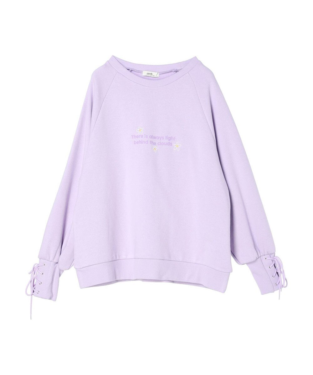 earth music&ecology 袖レースアップウラケプルオーバー 