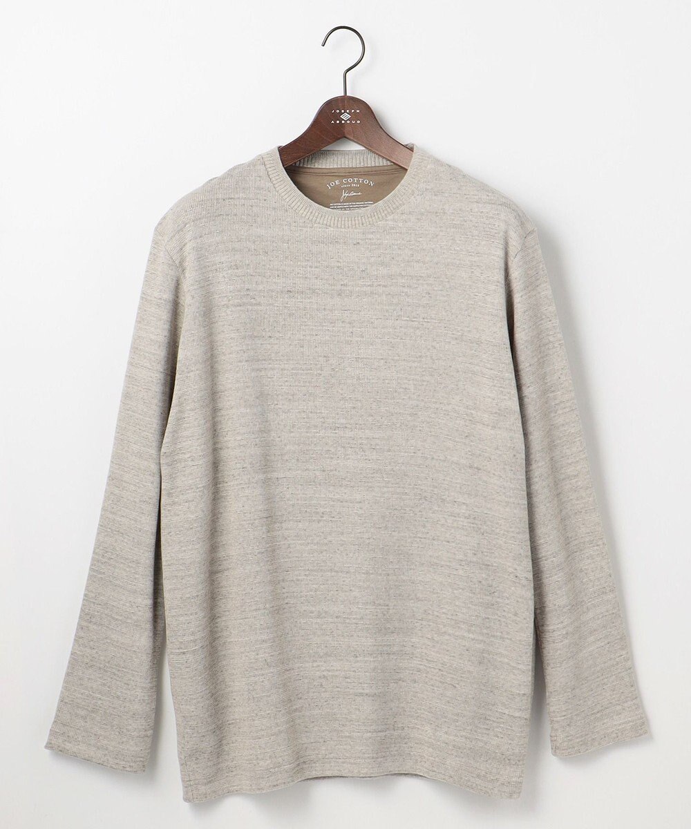 JOSEPH ABBOUD 【キングサイズ・オリジナルオーガニックコットン使用/サスティナブル/伸縮/保形性】JOE COTTON ワッフル クルーネックＴシャツ 