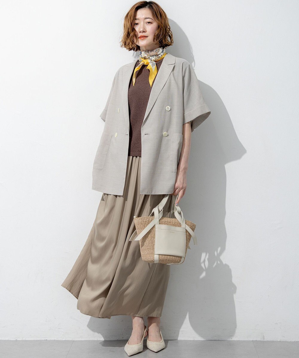 23区 【先行予約】VIOLAd'ORO アバカ レザーポケット 2WAY トートバッグ 