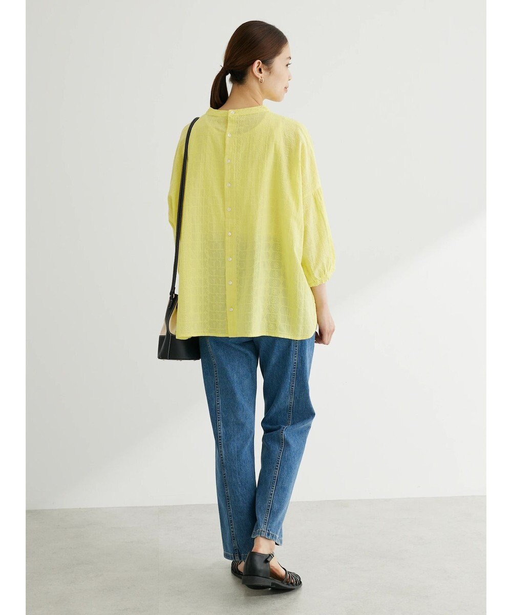 Green Parks Ｉ　ＳＥＴ２点　刺繍７分袖ブラウス＋タンクトップ 