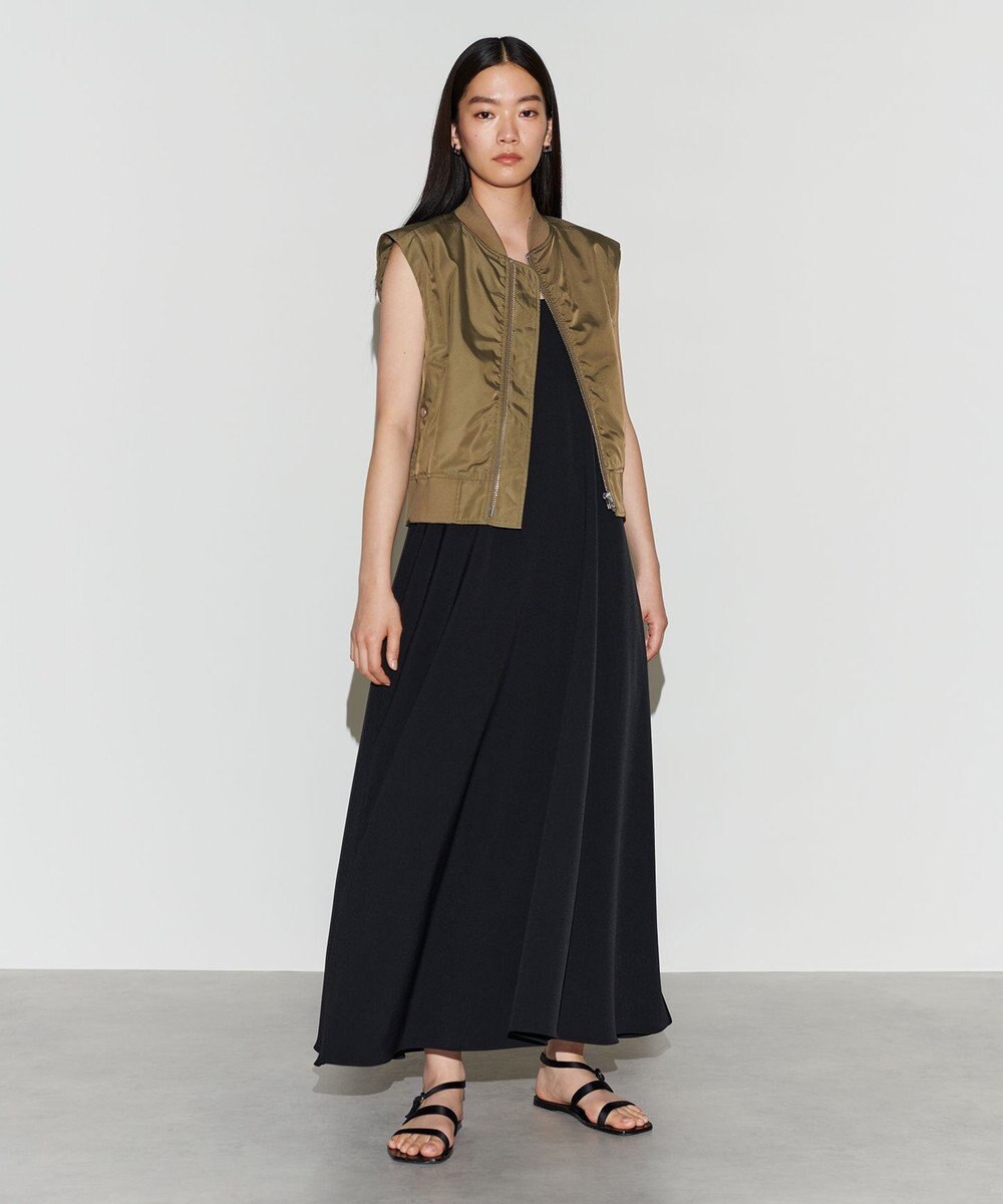 NAVE 【Nave　洗える】リサイクルツイル ノースリーブブルゾン 