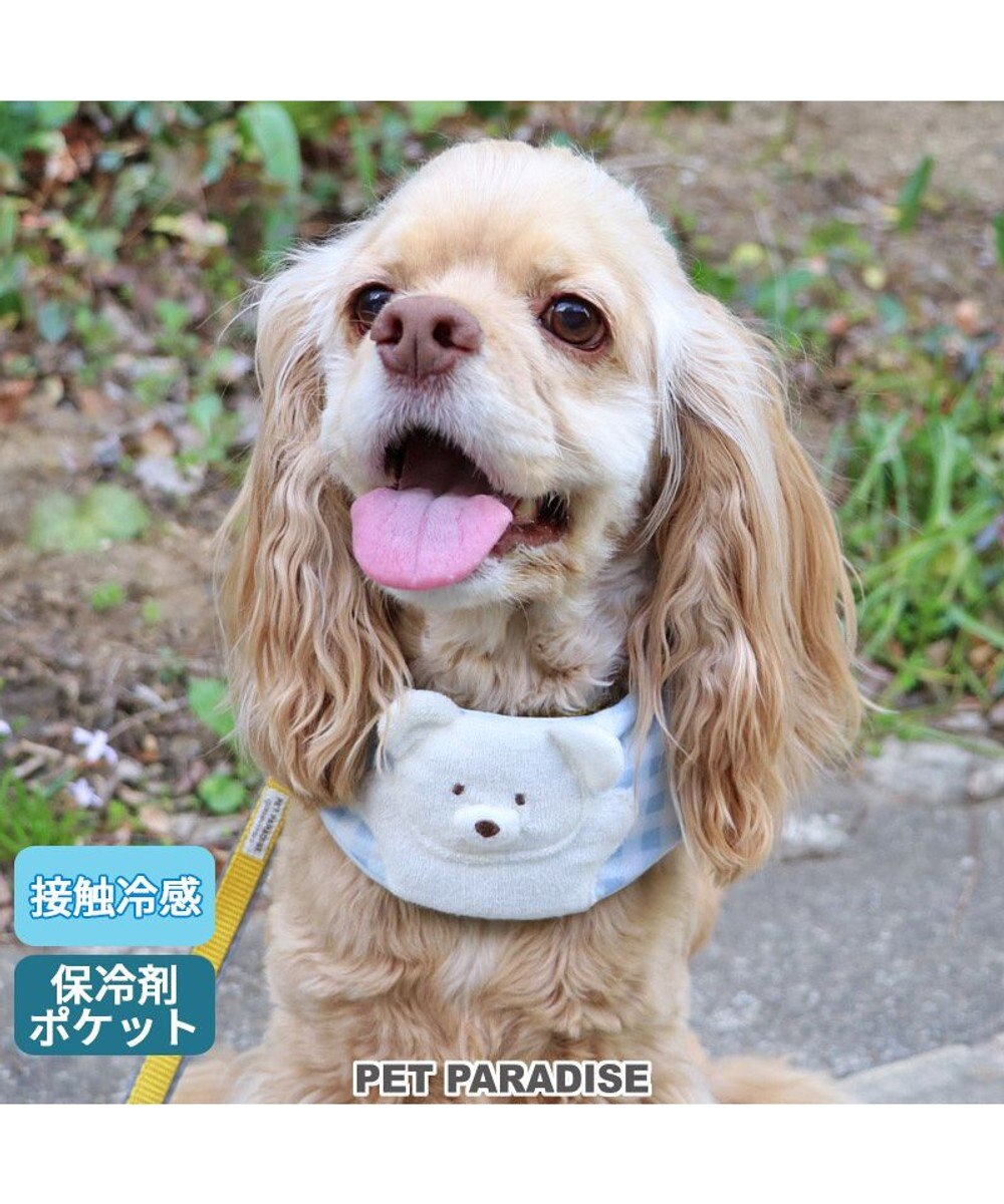 PET PARADISE クールネック バンダナ《 ボタニカル/ しろくま/シフォン襟》 保冷剤付き 【中型犬】【大型犬】 