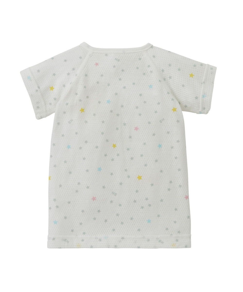 MIKI HOUSE HOT BISCUITS 【50-60cm】 メッシュ素材 総柄短肌着 