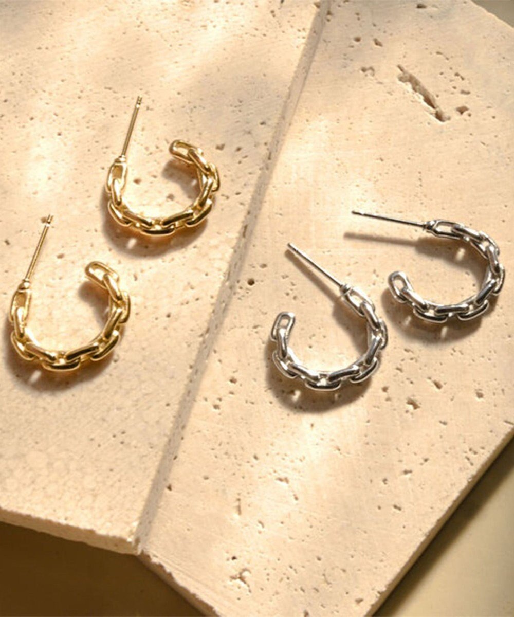 blancotokyo 【金属アレルギー対応】チェーンフープピアス GIUSTIZIA pierce 