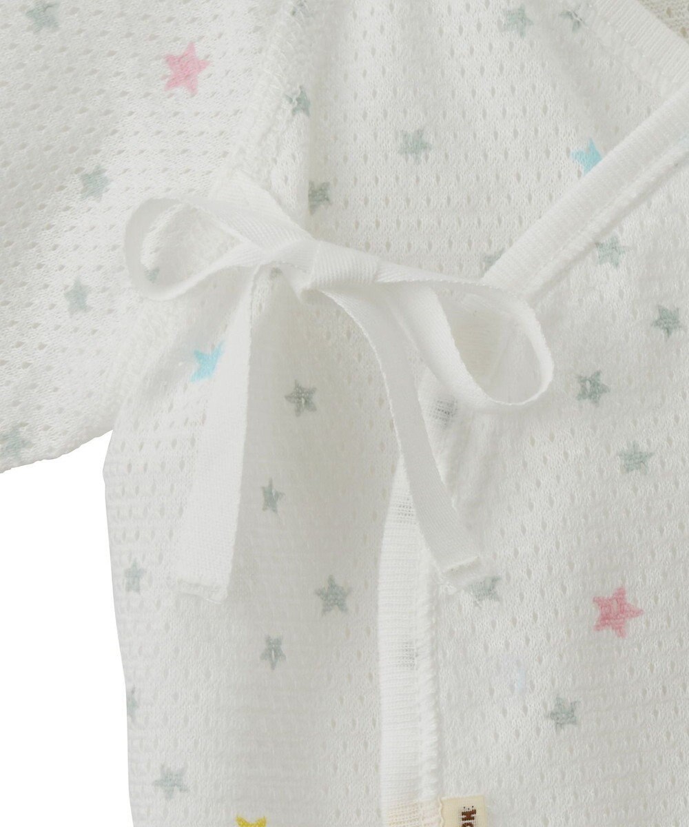 MIKI HOUSE HOT BISCUITS 【50-60cm】 メッシュ素材 総柄短肌着 