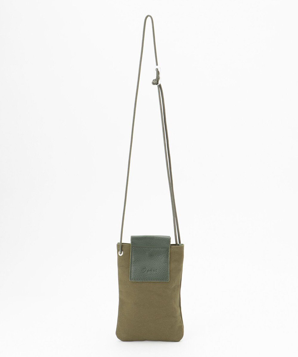 UNBILLION Otias 8号キャンバスシュリンクレザースマホショルダー 