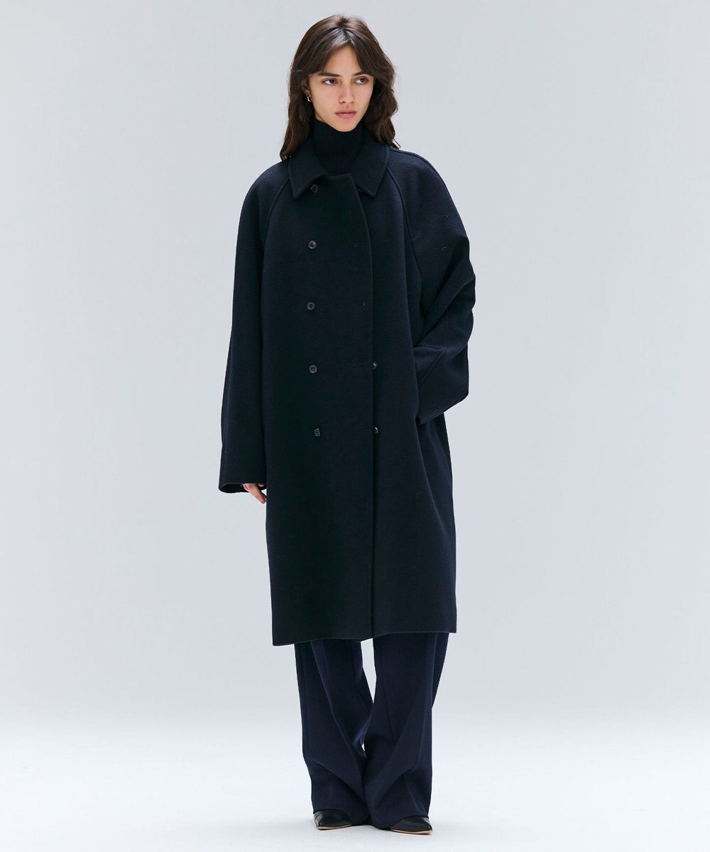 BEIGE， 【VERY NaVY12月号掲載】LABBOCK / ウール混ラグランステンカラーコート 