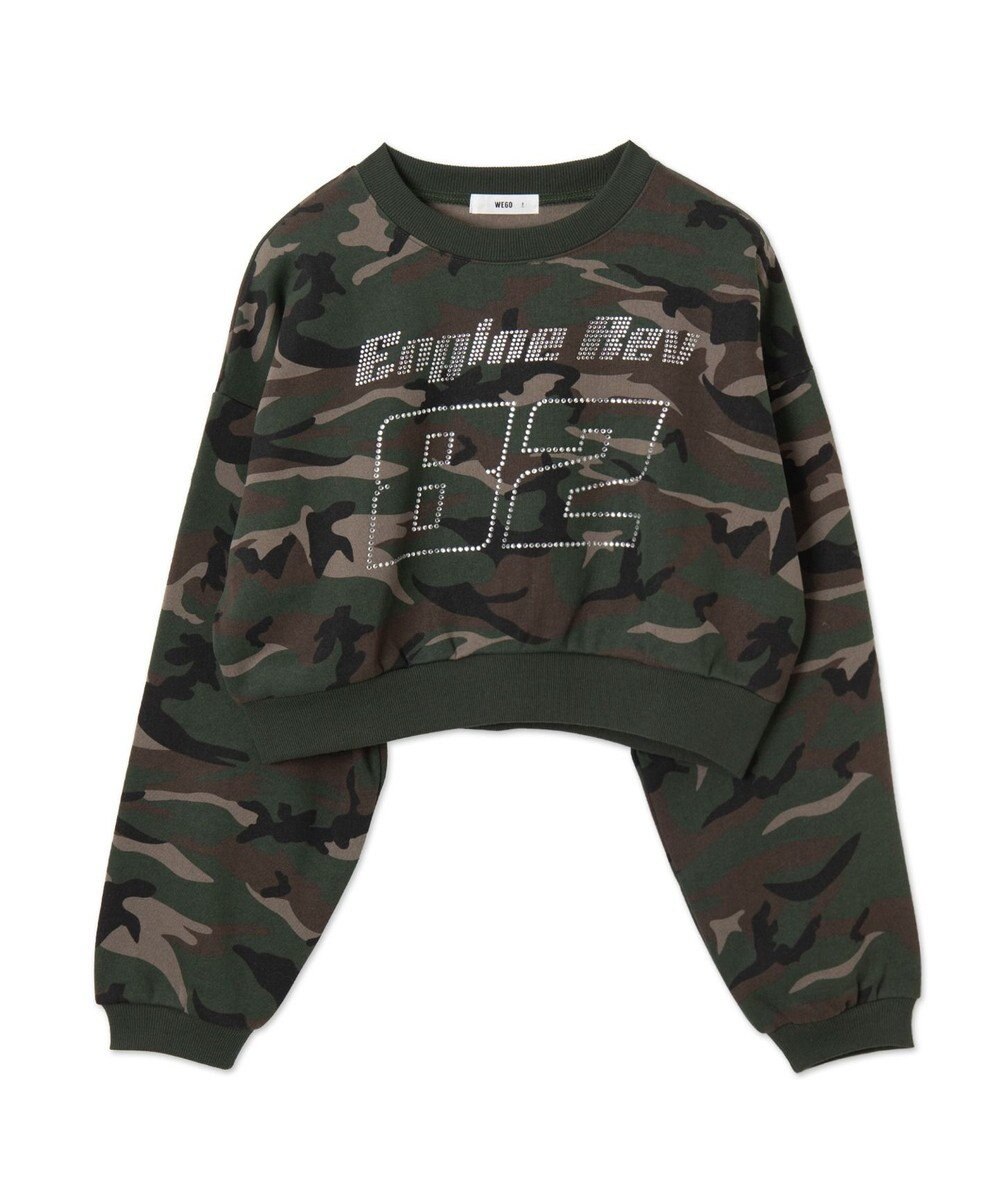 WEGO ラインストーンプルオーバースウェット 